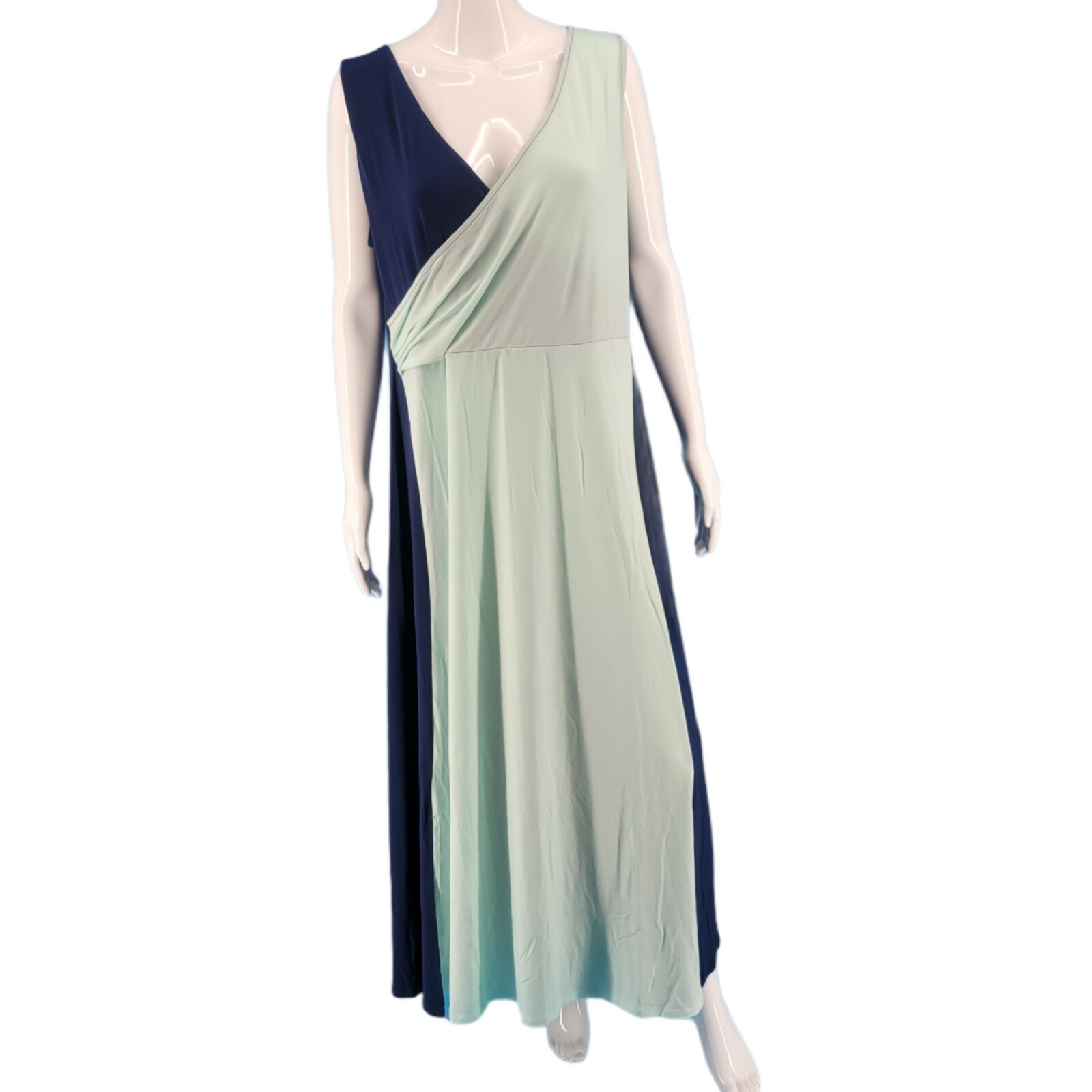 Womens Maxi Dress Petite Large Sz Navy Modern Outdoor Evening Top