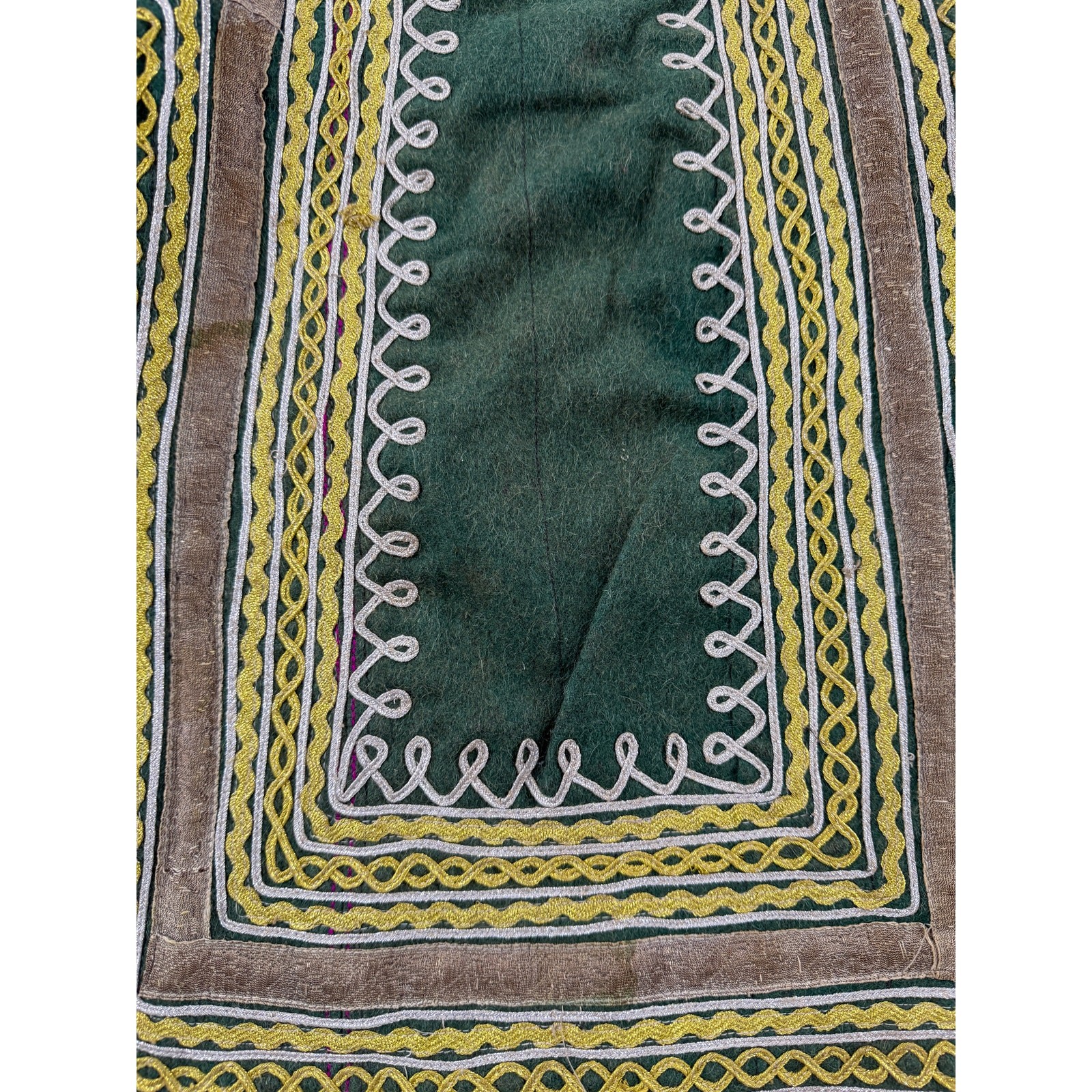 Vintage Afghan Embroidered Tribal Wool Ethnic Chapan