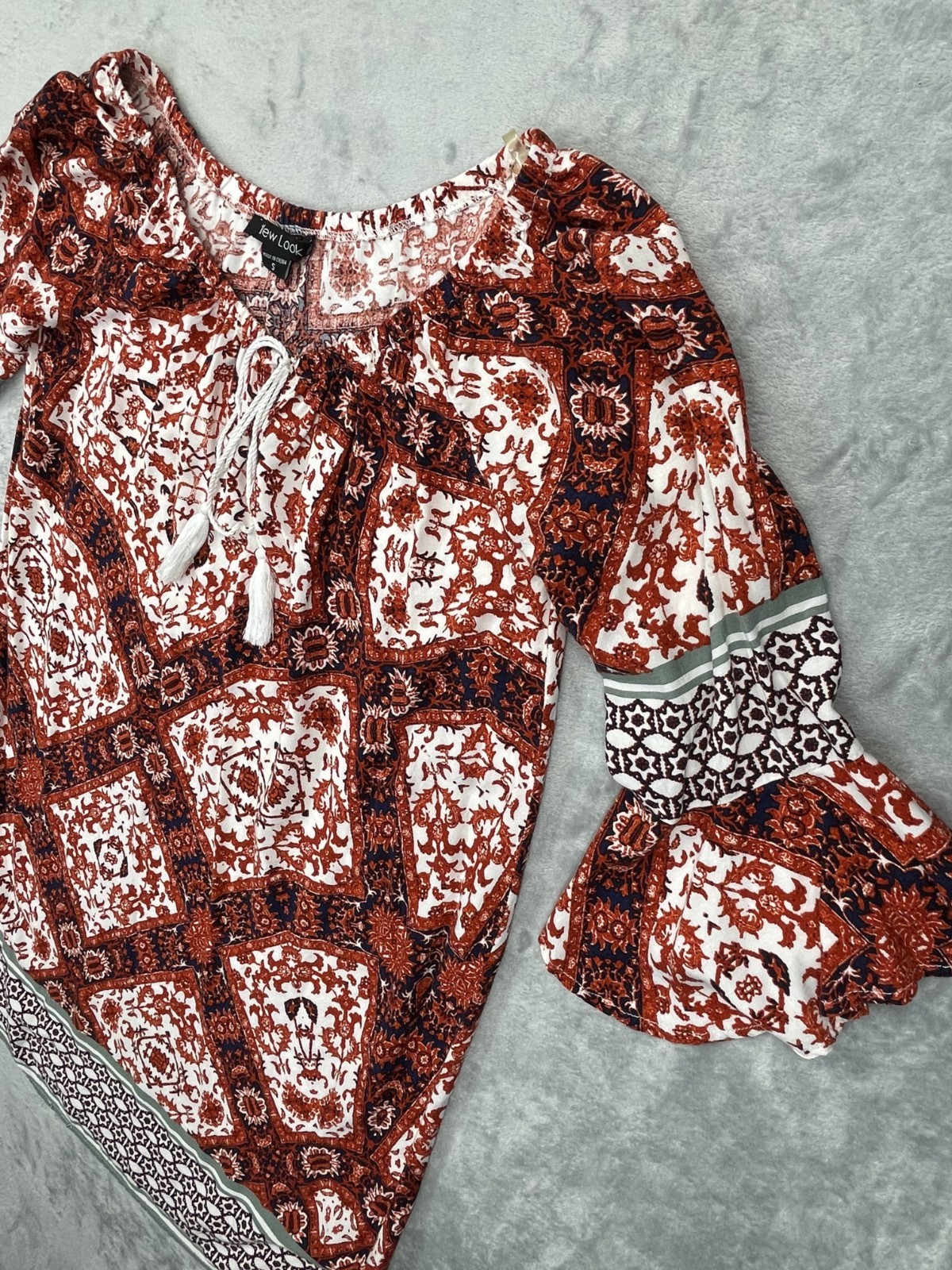 Boho Small 3/4 Sleeves Dress.