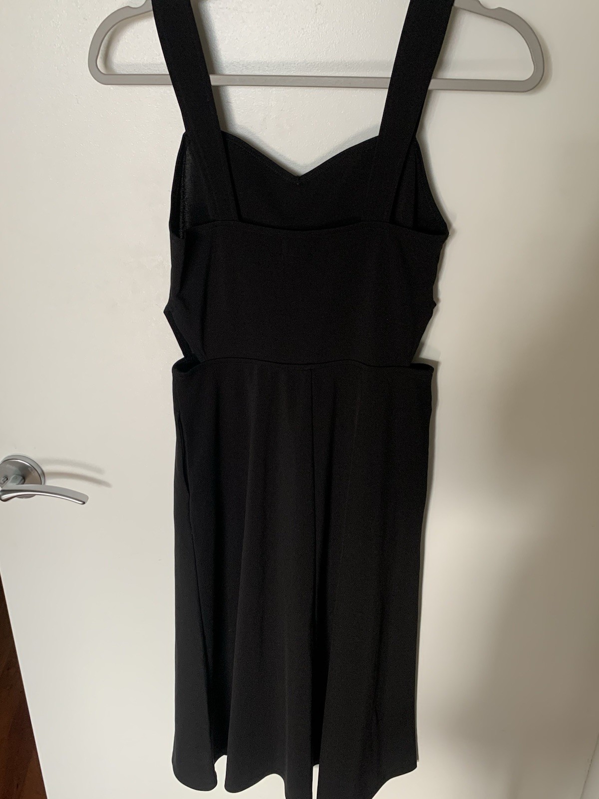 Free Press Sweetheart Neck Strap Sleeveless Midi A-Line Dress Black Size S