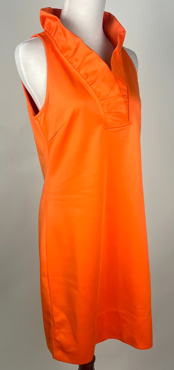 *NWT* GRETCHEN SCOTT ‘Jersey Ruffneck Sleeveless Dress’ – S, Orange