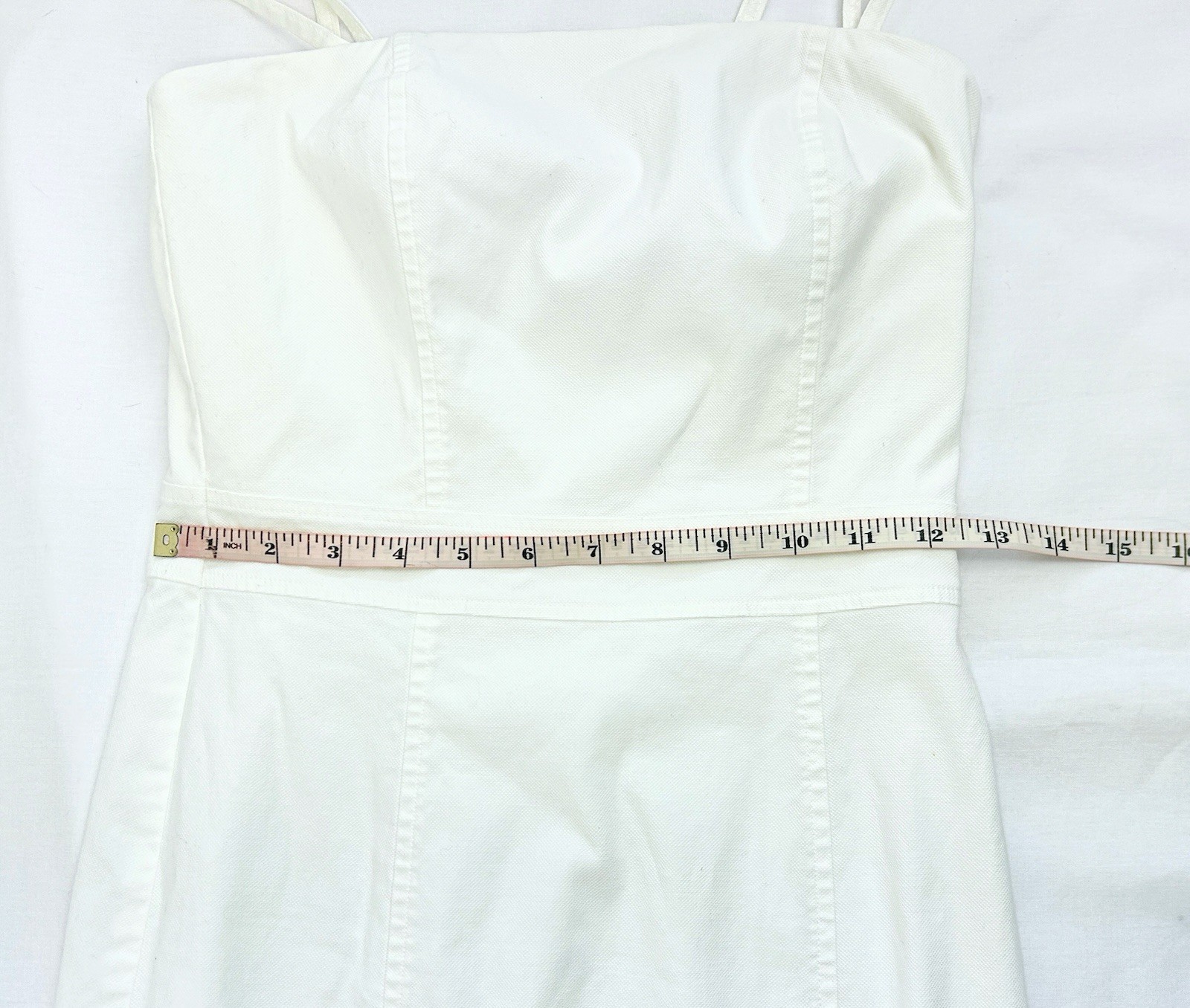 Express Stretch White Sheath Dress Size 1/2 Removable Straps Stretch Bodycon