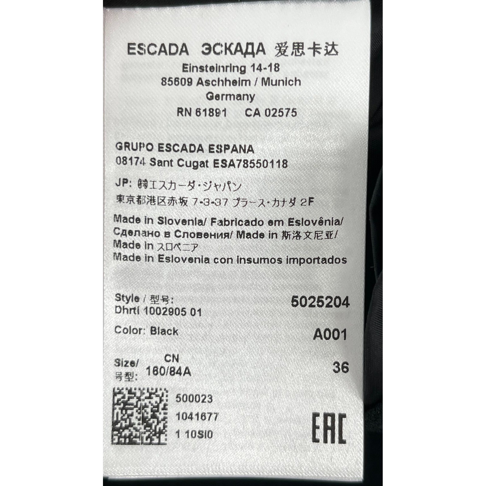 Escada Dhrti Black Beaded Sheer Mesh Illusion Midi Dress Silk S 36 NEW $1595