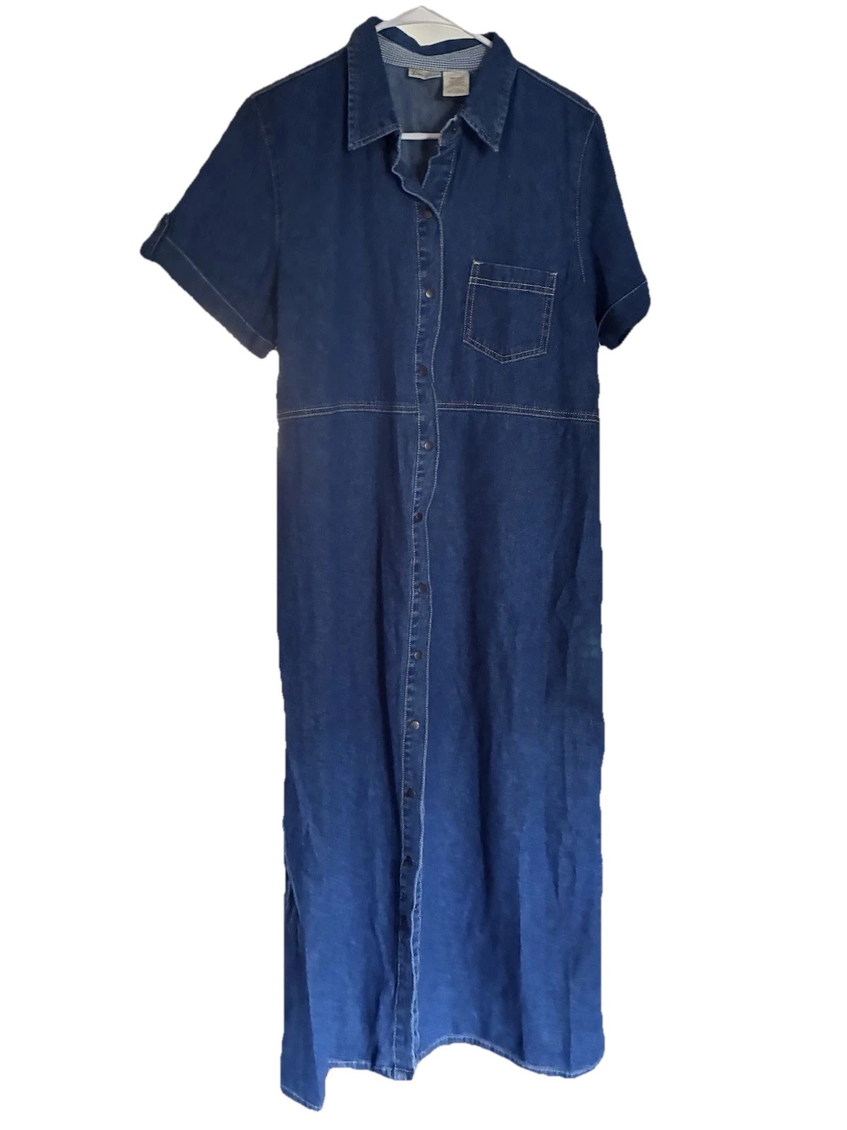 Bobbie Brooks Denim Buttoned Down Dress XL (runs Small) Great condition