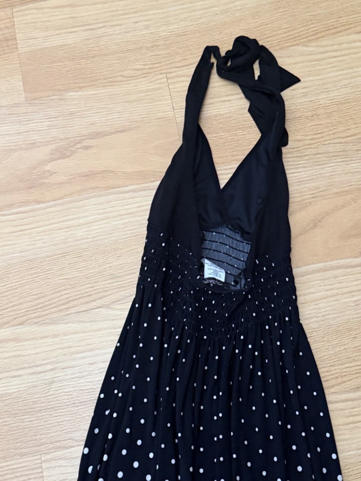 City mangies Triangles Black & White One-Shoulder Polka Dot Dress made USA