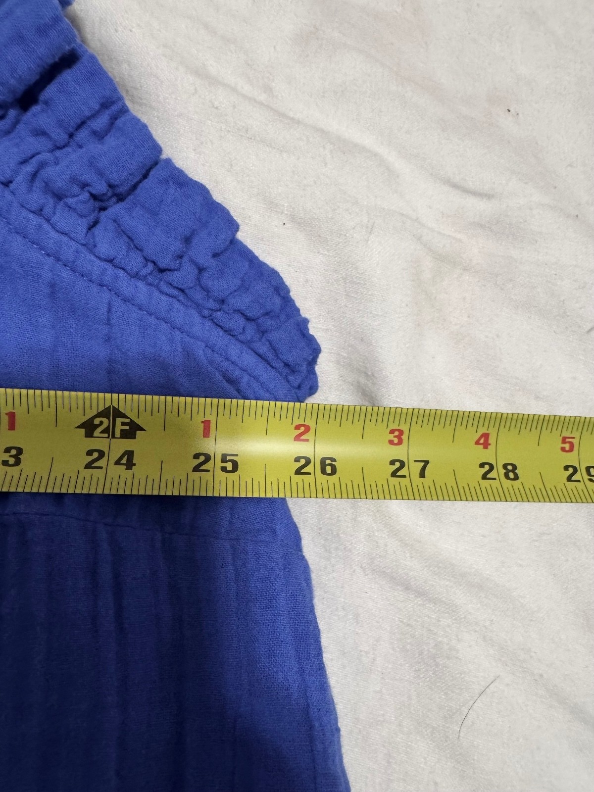 Boden Daisy Double gauze dress blue sleeveless ruffled drop waist size L/XL