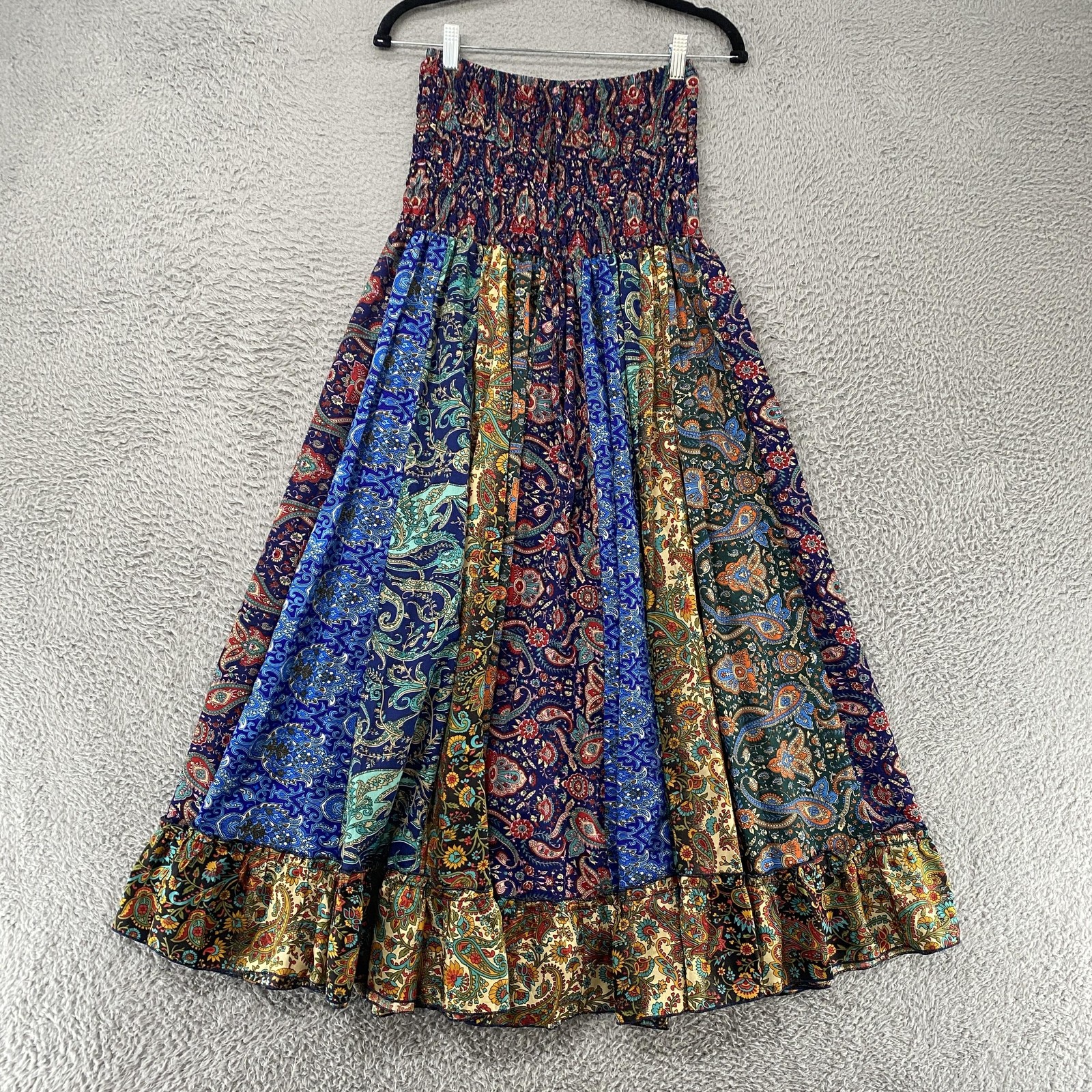 Earthbound Maxi Skirt / Dress Womens Medium Paisley Boho Patchwork Festival