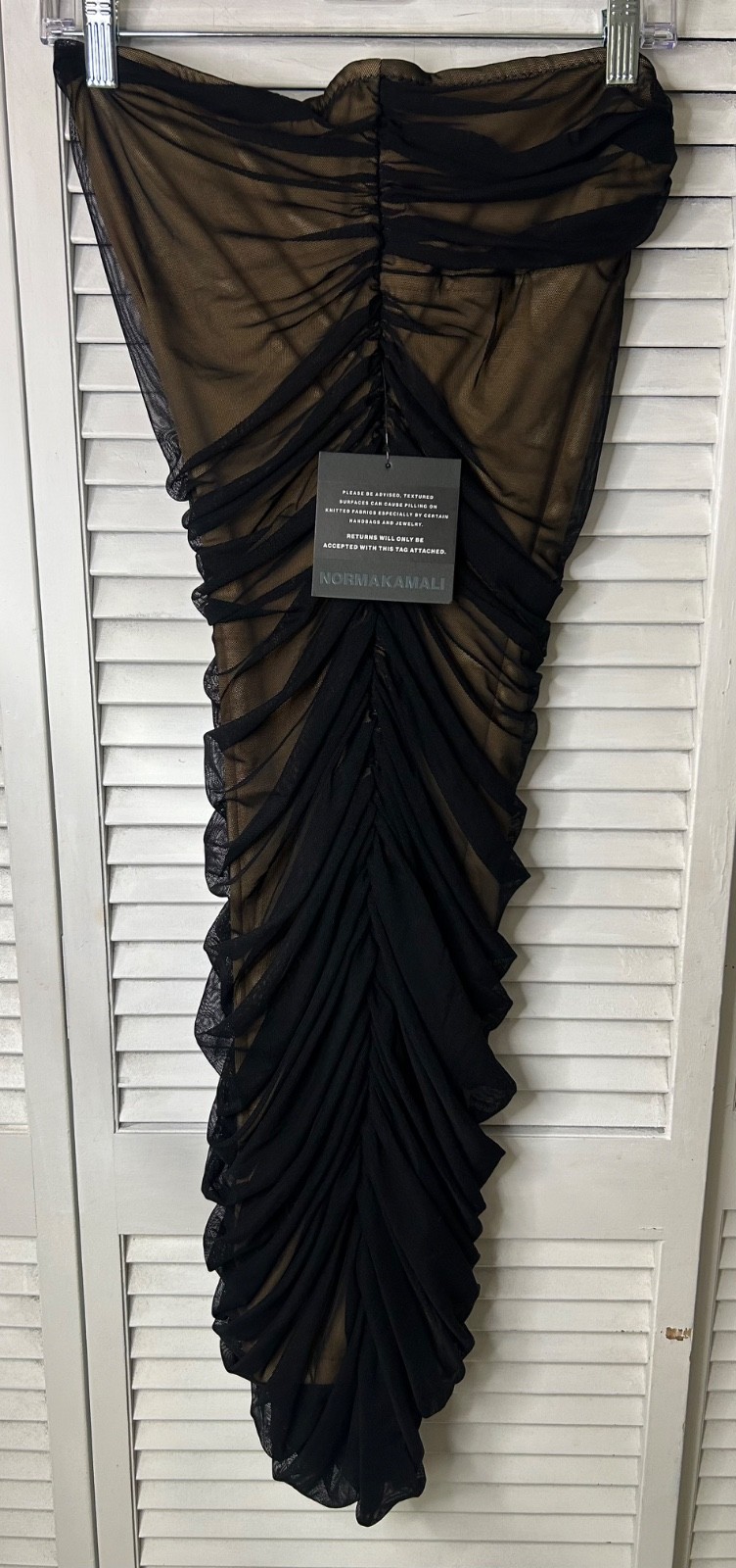 Norma Kamali Strapless Ruched Walter Dress Size M