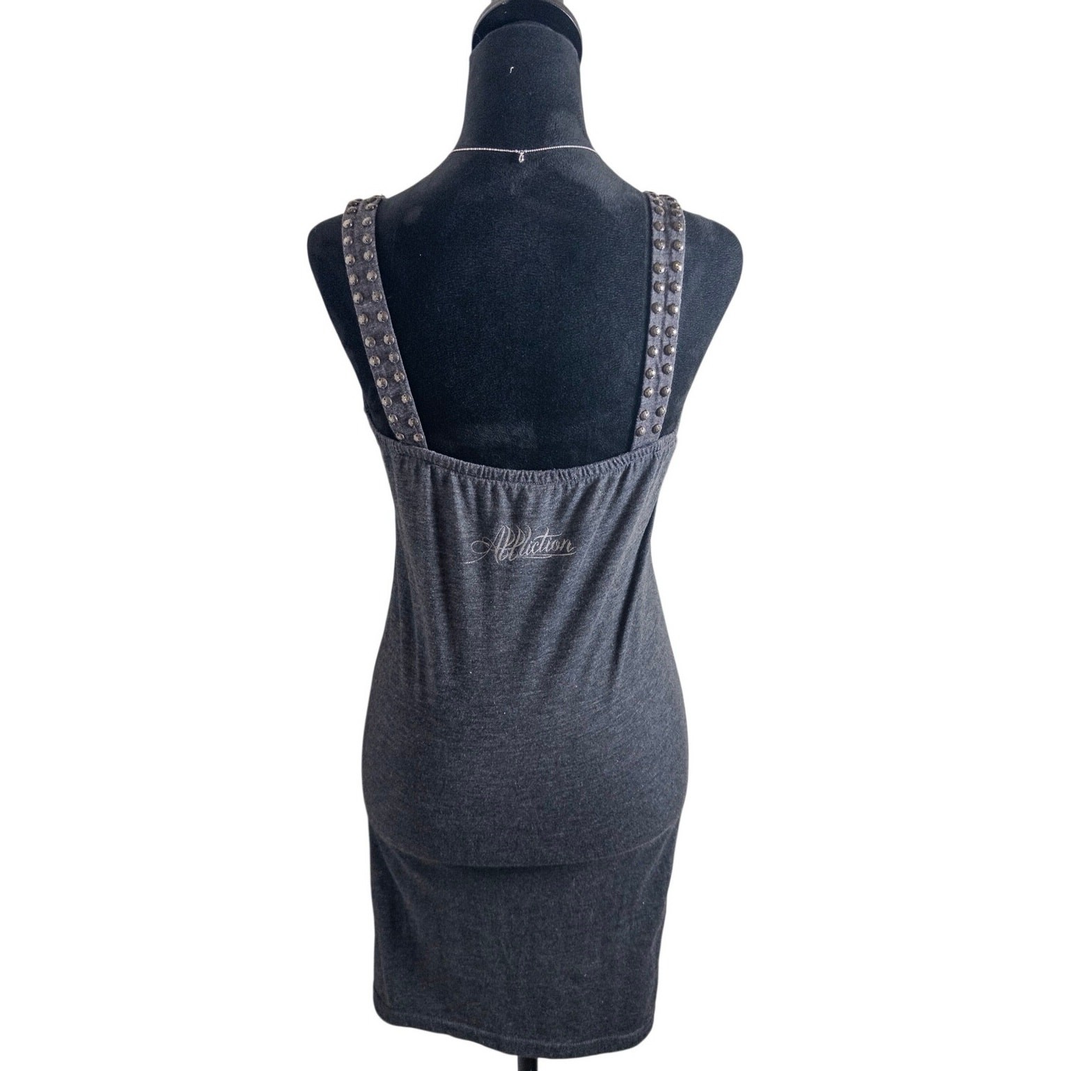 Affliction Black Premium Studded Bodycon Mini Dress Size Medium
