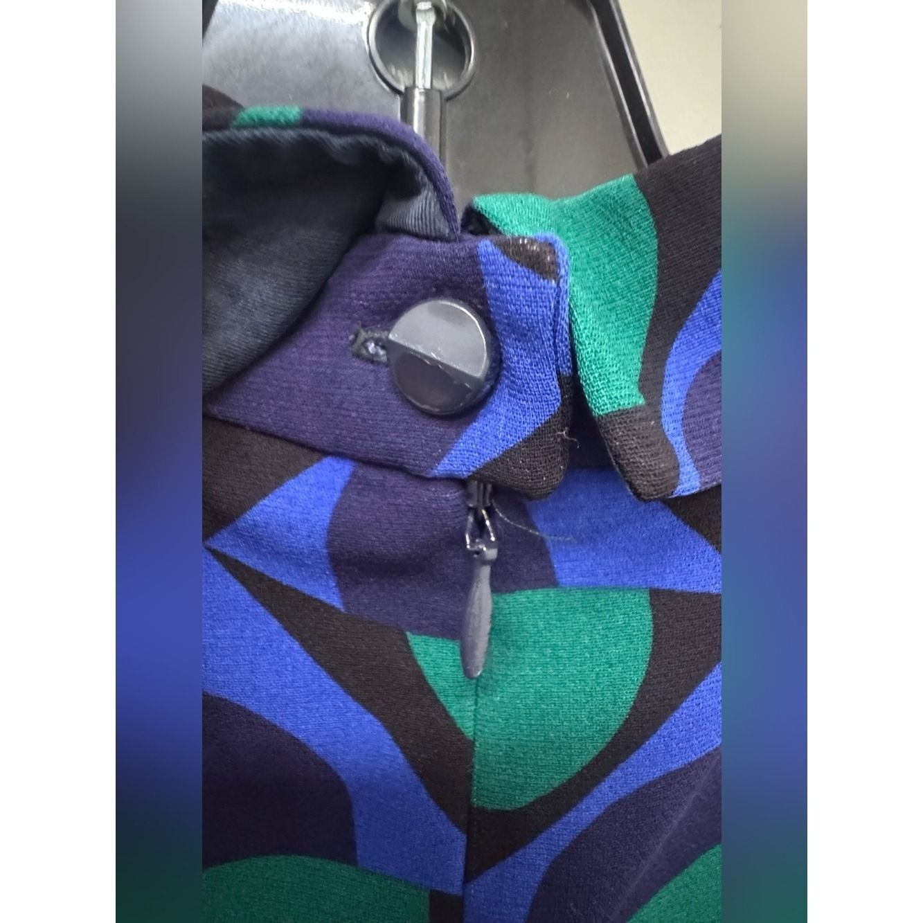 Marc by Marc Jacobs Blue Green Teal Graphic Op Art Shift Dress Woman’s size 4