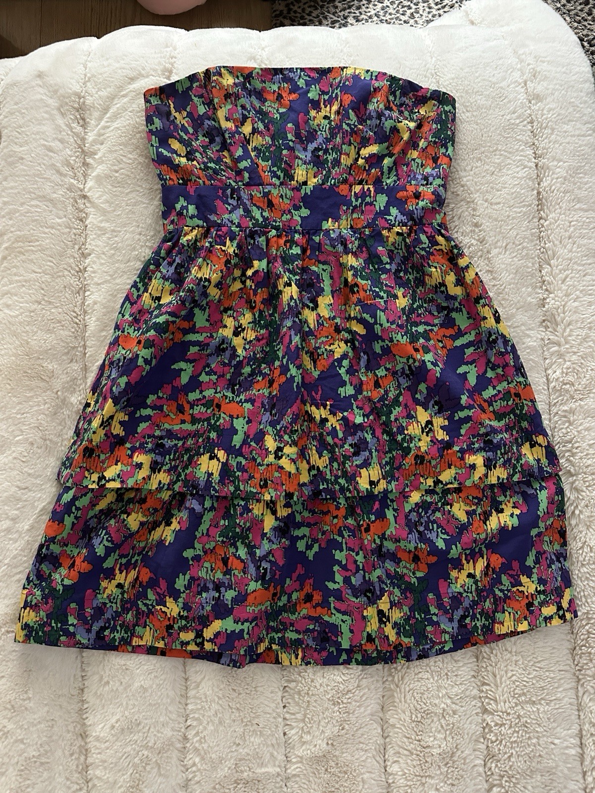 Shoshanna Multi Color Print Dress Size 2