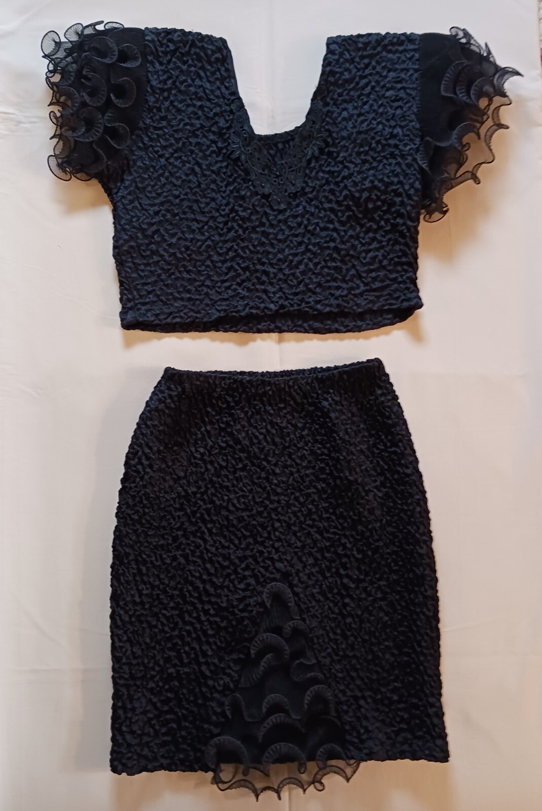 Ladies Party Cocktail Club Mini Top and Skirt by 4-U Designs N.Y. Paris size sm