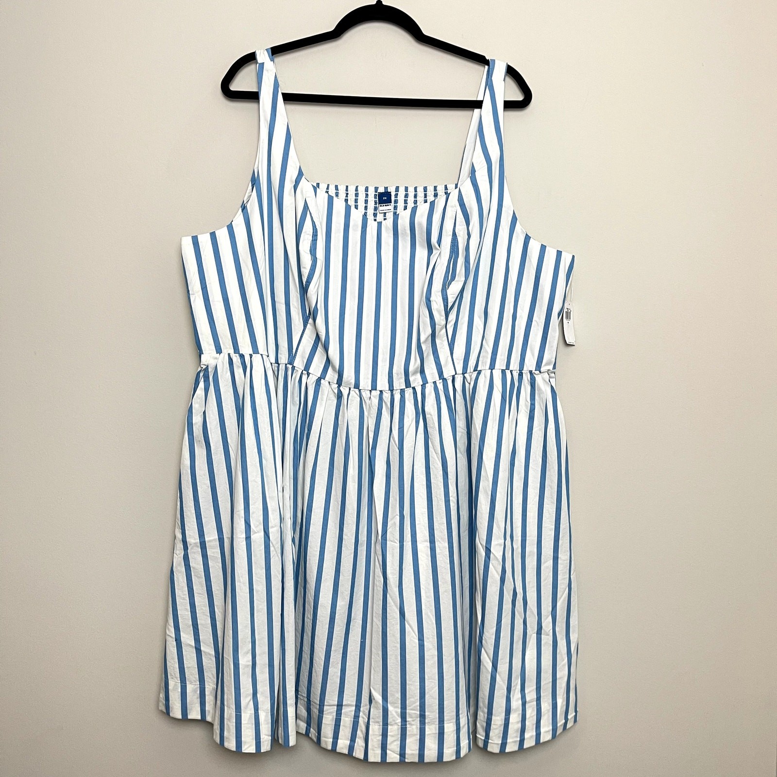 NWT Old Navy Fit & Flare Cami Beach Nautical Stripe Mini Dress Women’s Sz 3X