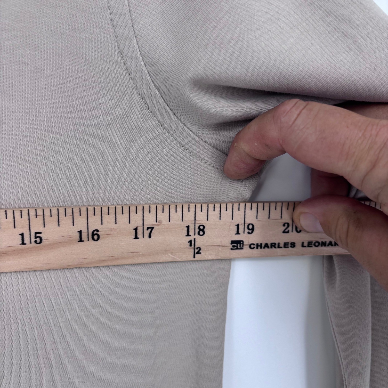 Haven Well Within Funnel Neck Dress Womens XS Beige Cowl Cotton Midi Tunic