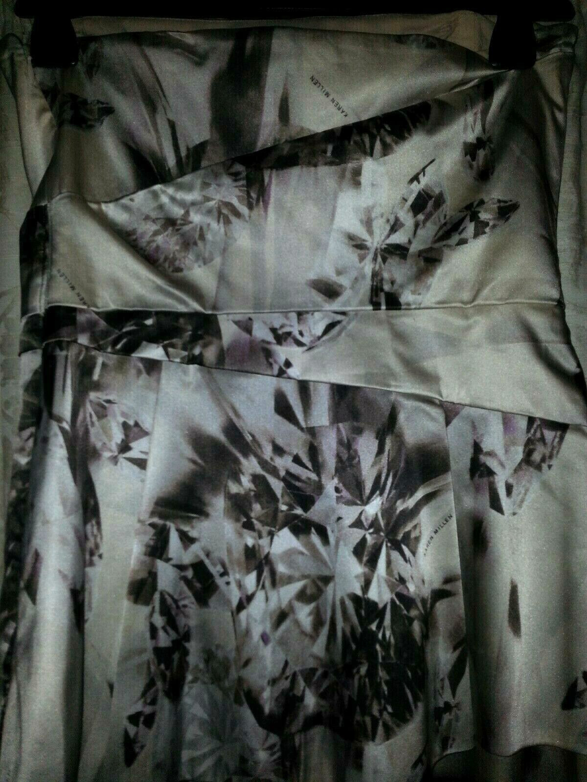 Karen Millen Cream Silk Bustier Cocktail Party Dress. UK Size 8