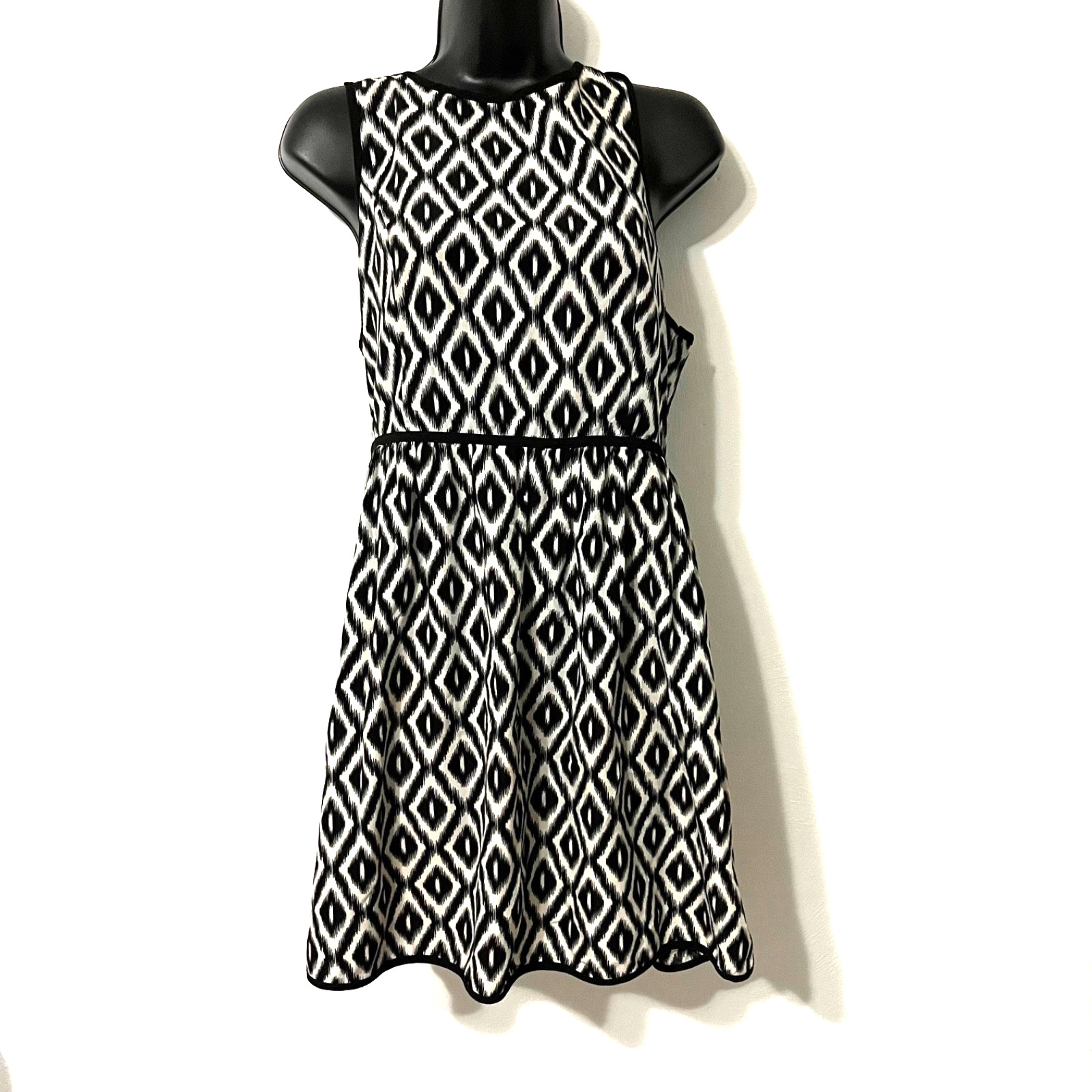 Retro Ikat Boho Dress sz L Folk Tribal Artusan Cottagecore Capsule
