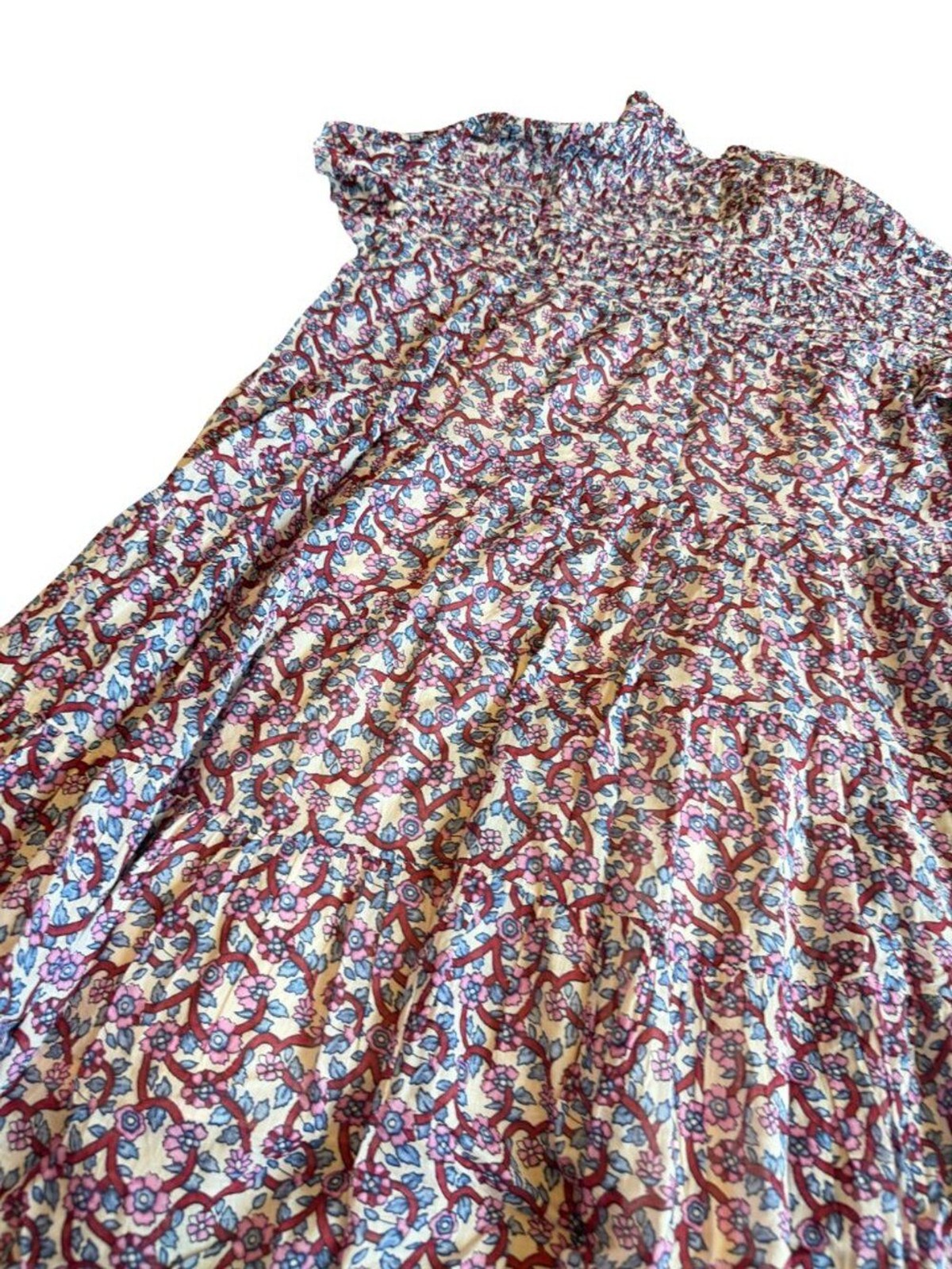 Isabel Marant Étoile Lanikaye Knee Length Dress Short Sleeve Floral Size 38 Med