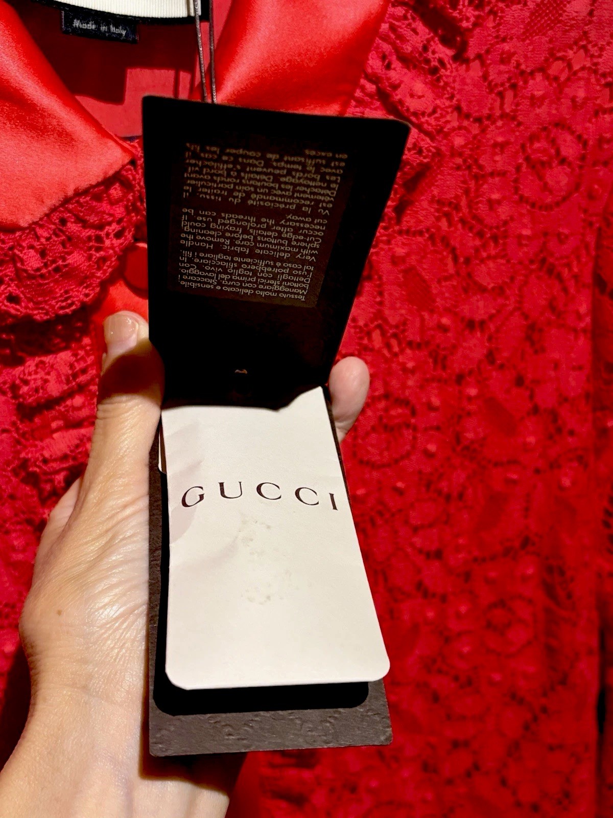 NWT Gucci Lace Collared Cluny Mini Dress 42 Fits Like Small-Medium Ships FREE!