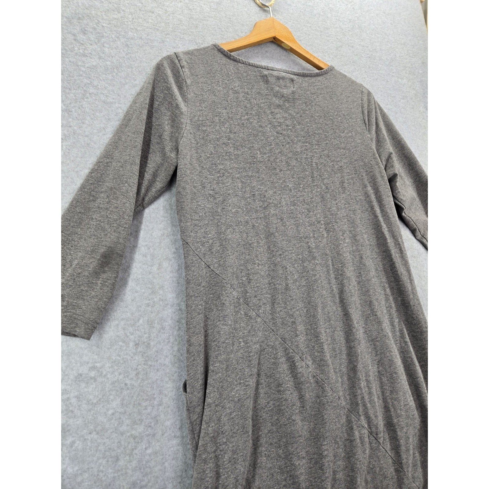 Betabrand 3/4 Sleeve Gray Convertible Pockets Tunic Dress Sz Large L