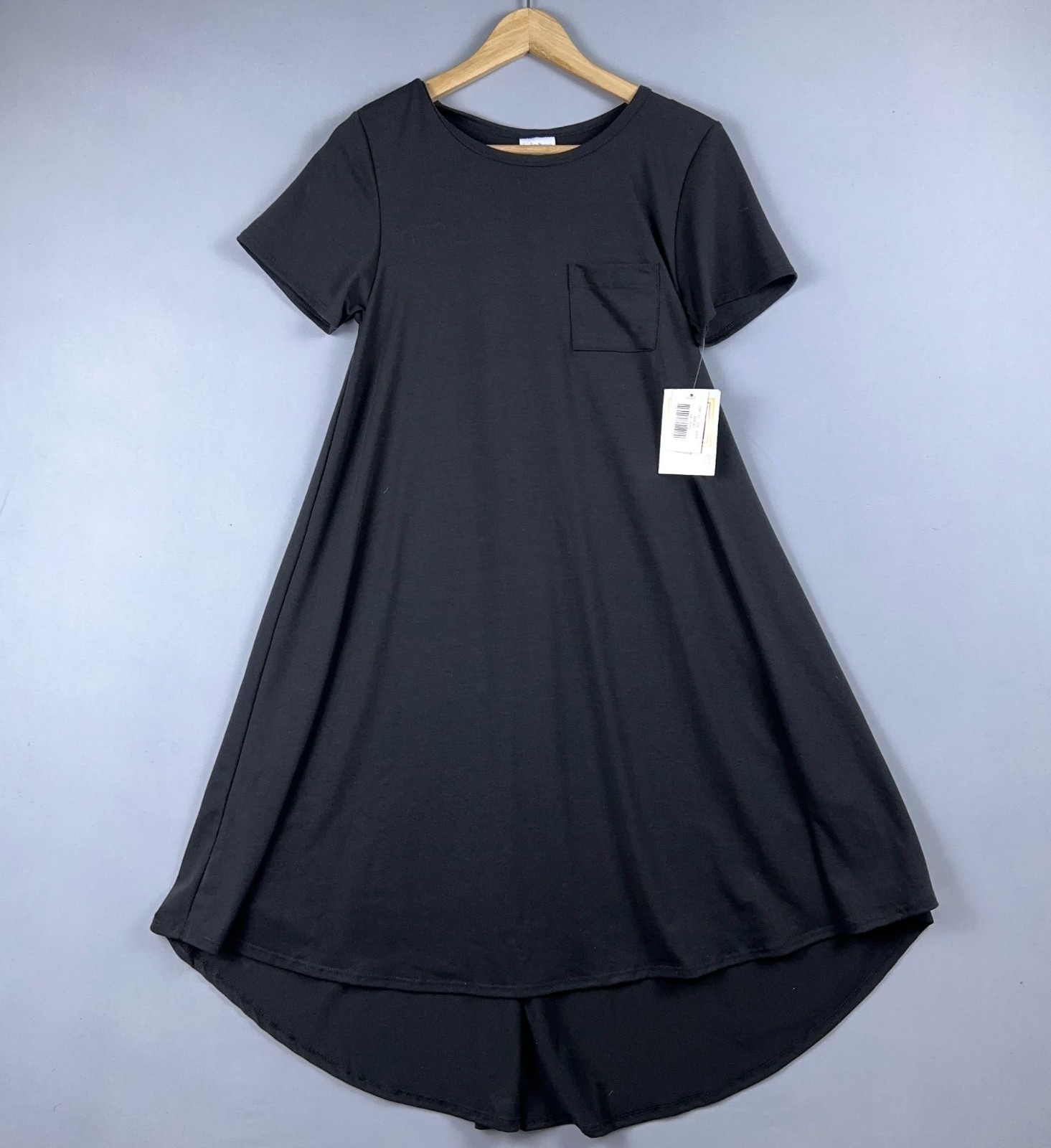 NWT LuLaRoe Carly Swing Dress Womens Size X Small Simply Comfortable Black