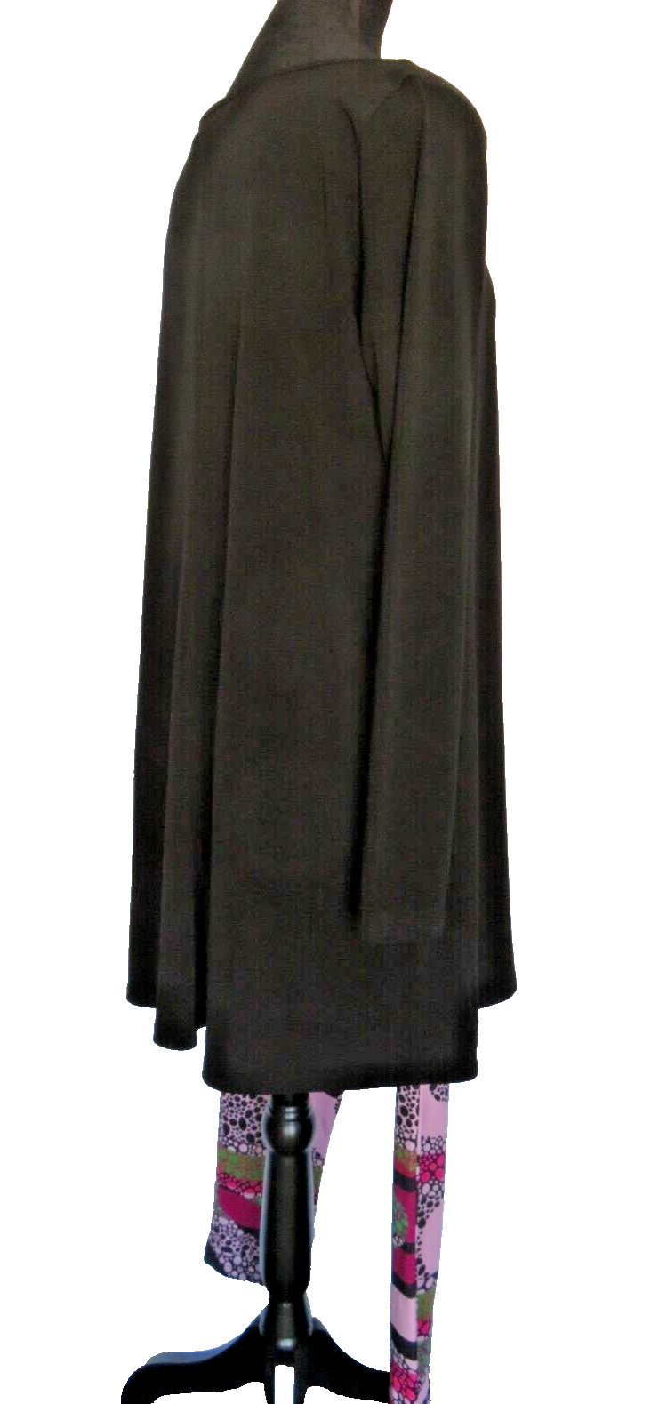 LBISSE® Black Tunic With Retro Print Leggings Multi-Color Pinks Grays Size Large