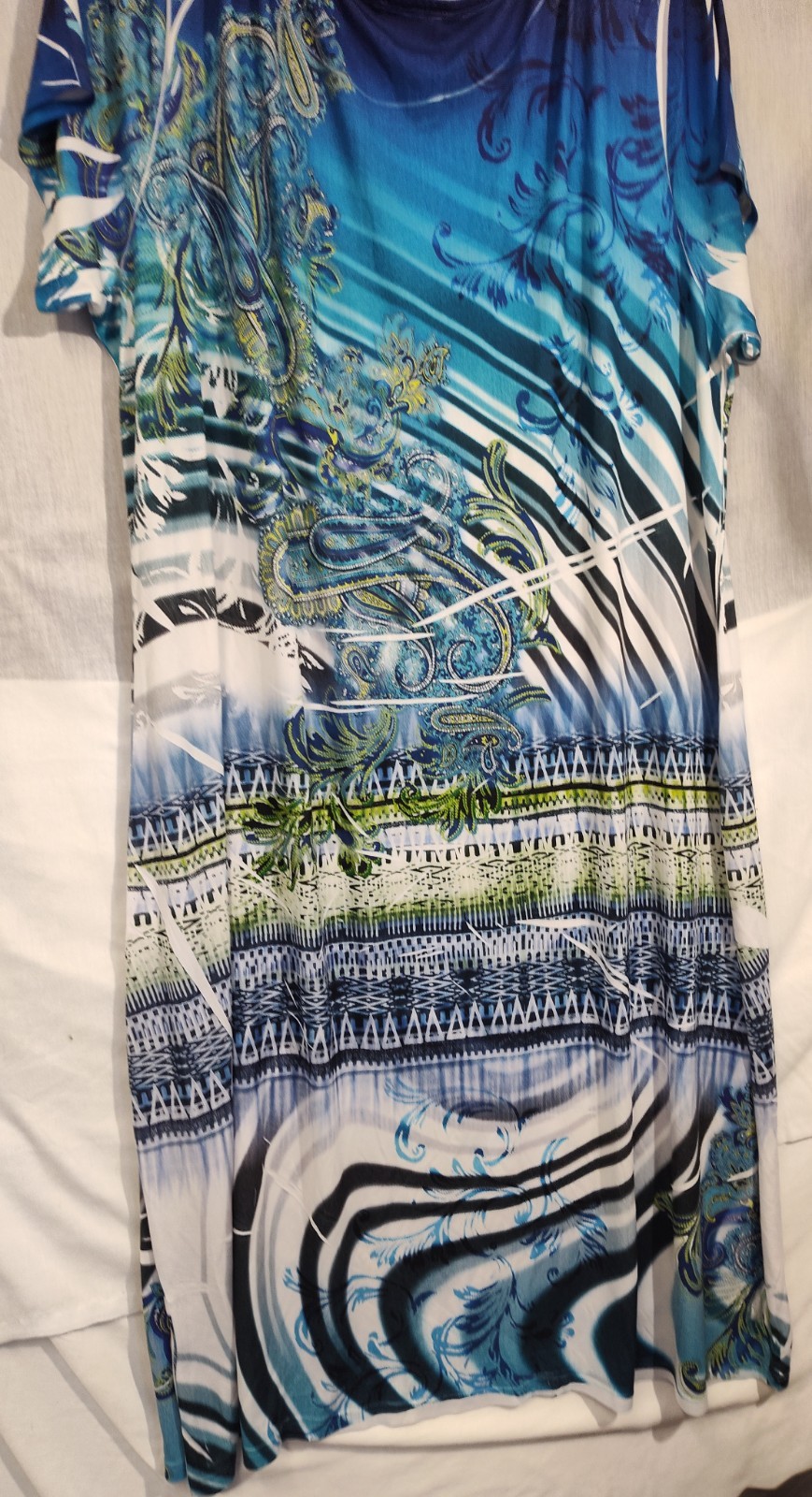 womens plus size dresses 18-20 Abstract Midi Stretch Short Sleeves Avenue