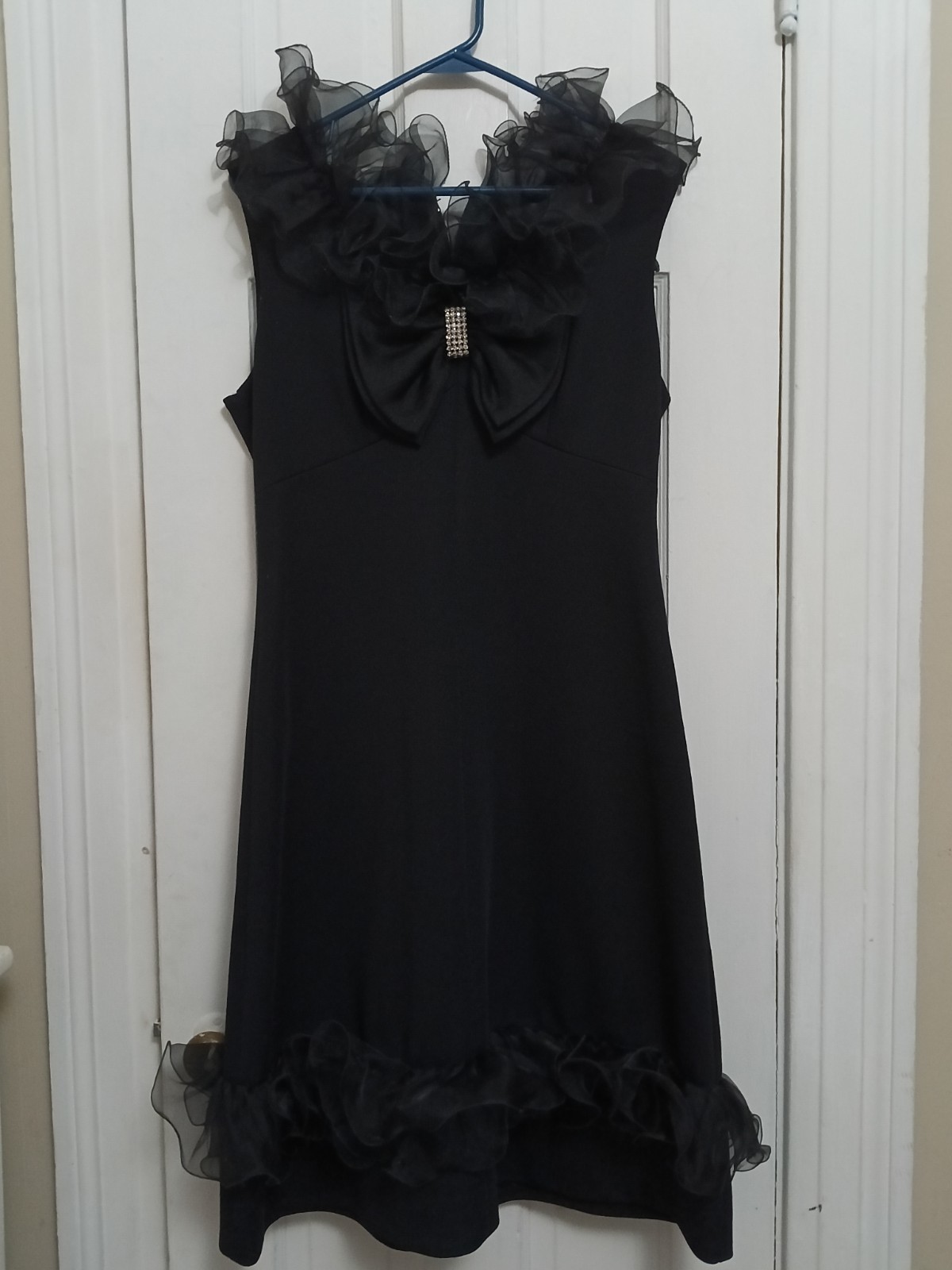 50’s Vtg Rockabilly Style Priscila Mod Pin Up Dress Black Cocktail Dress Size L