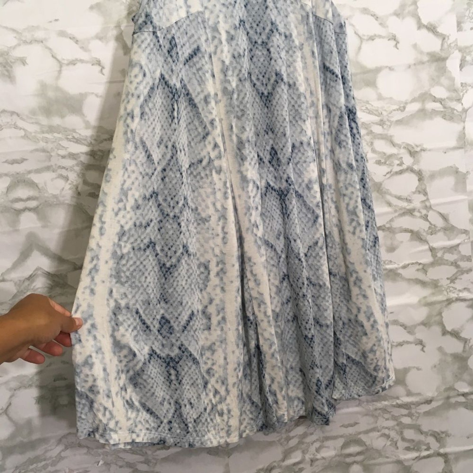 ANTHRO| SILENCE & NOISE PYTHON SNAKE PRINT SWINGY FLOWY A LINE MINI DRESS XS