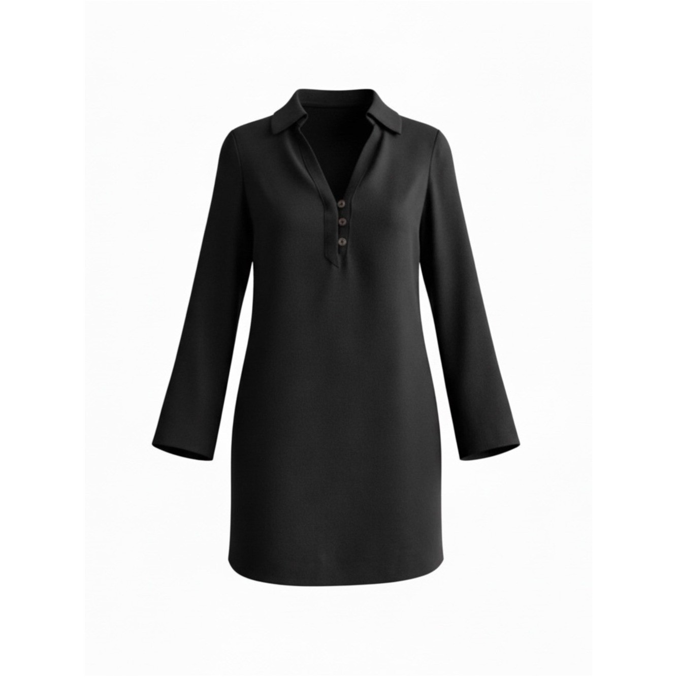 Sézane Sole Dress in Black NWT Wool Blend Size 34