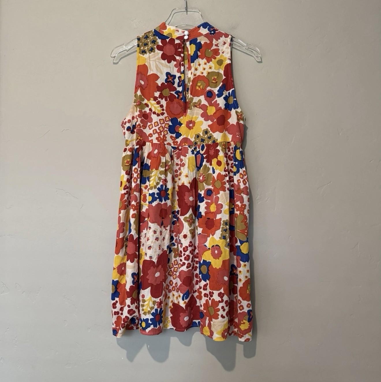 XIX PALMS Dress Womens S Multicolor Sundress Rayon Boho Hawaii Resortwear Cruise