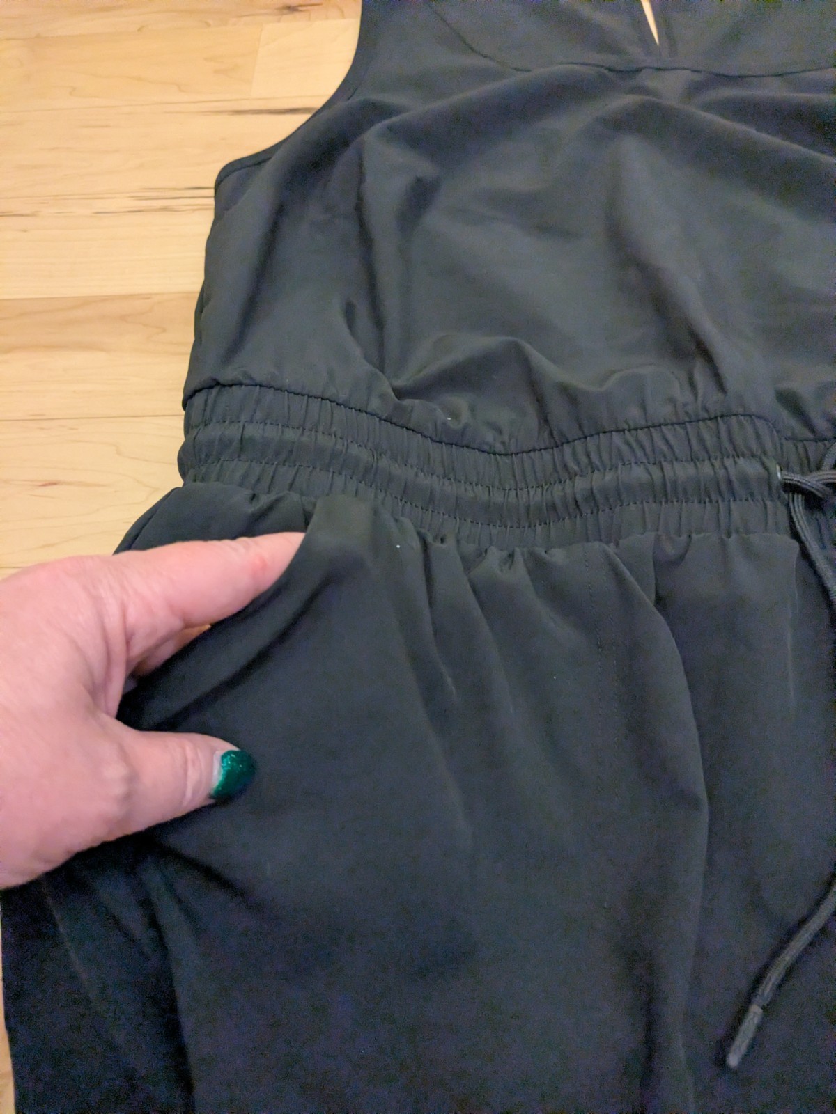 1 Torrid Active Black Elastic Waist Romper Pockets Under Shorts Tank Dress 14 16