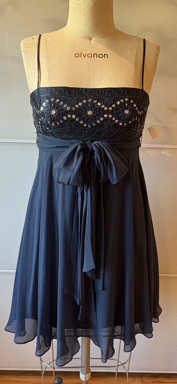 BCBG SILK SEQUENCE Dress Blue Size 4
