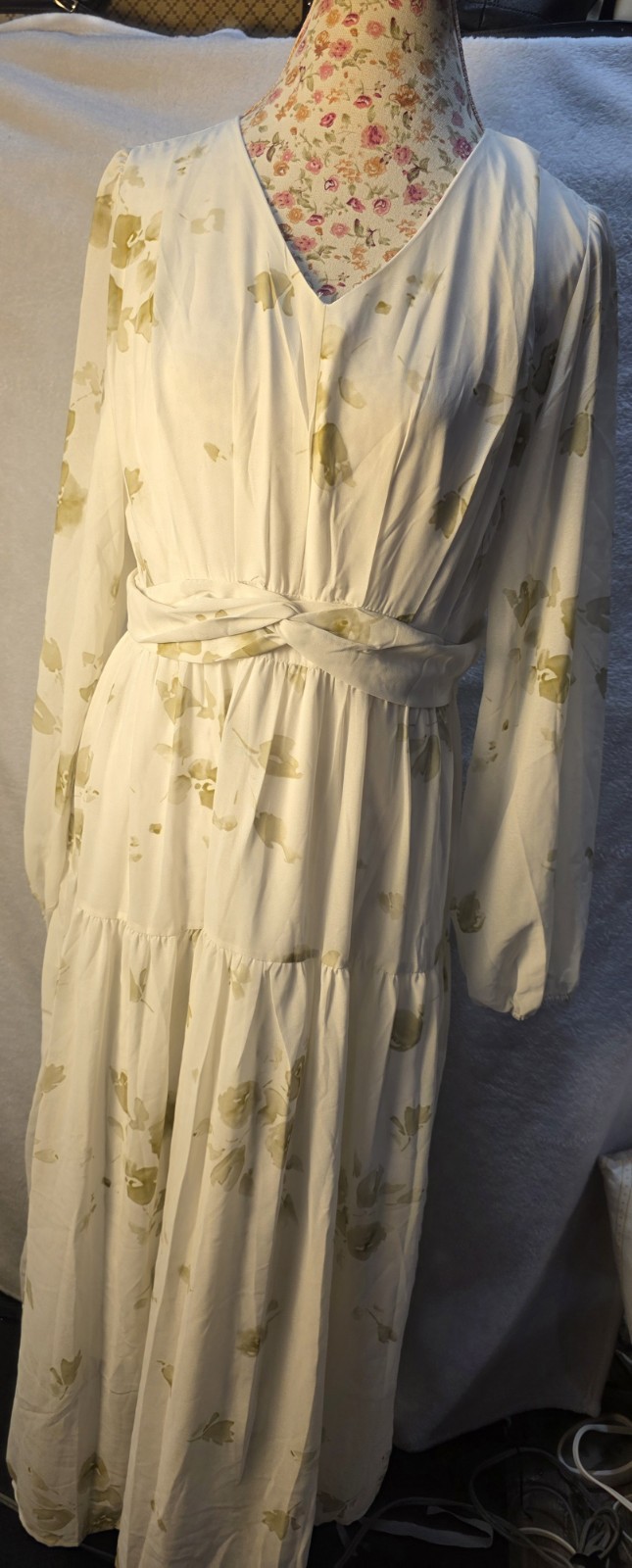NWT Dazy Women Lantern Sleeve Mini Floral Midi Feminine Fairy Garden XL