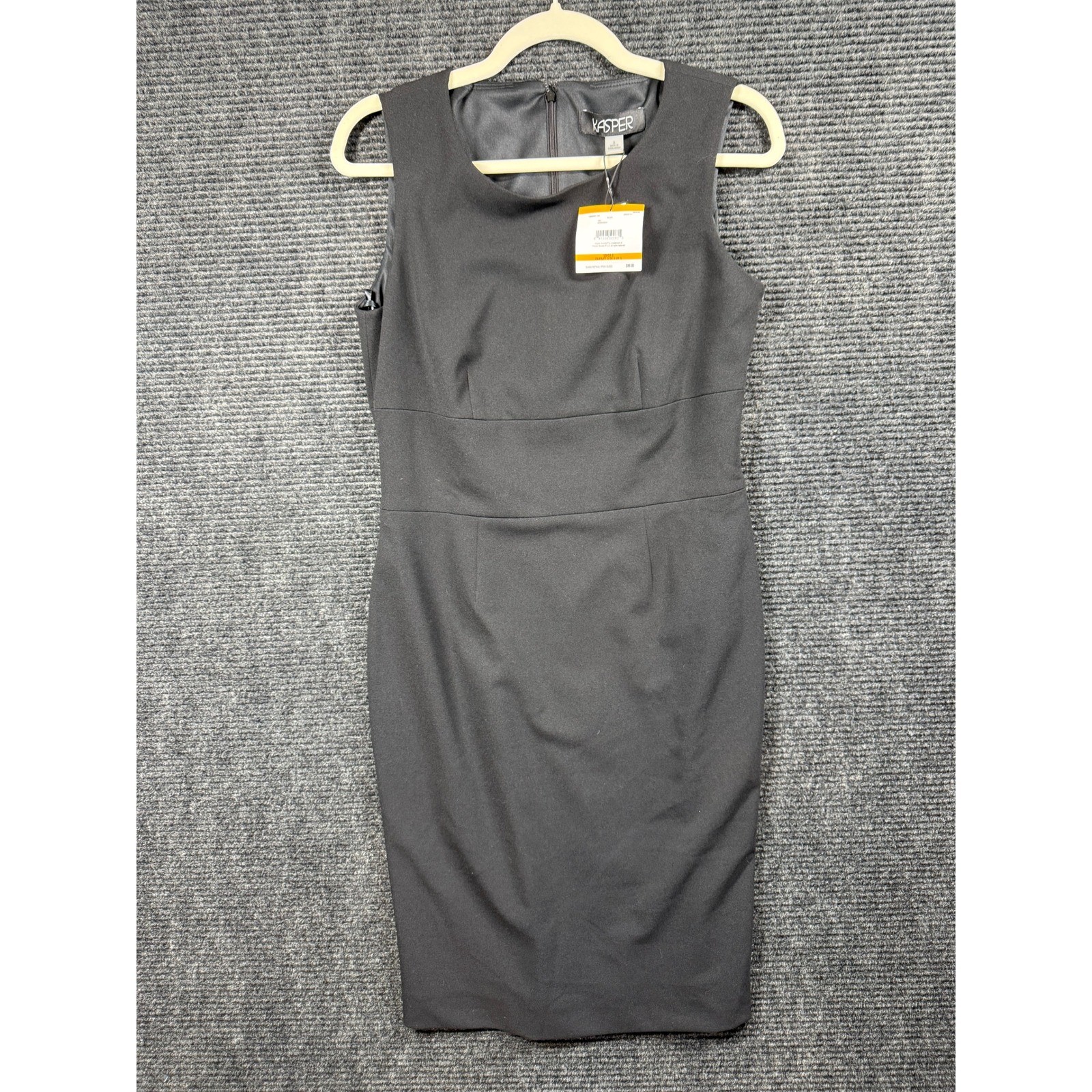 Kasper Womens Black Sleeveless Sheath Dress Size Small NWT Professional Career