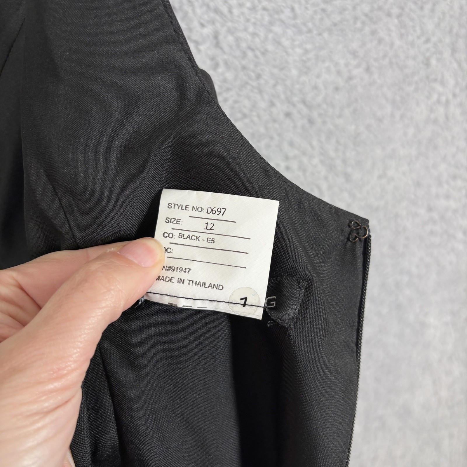 NEW Alfred Sung Bateau Neck Satin High Low Cocktail Dress Size 12 Black Formal