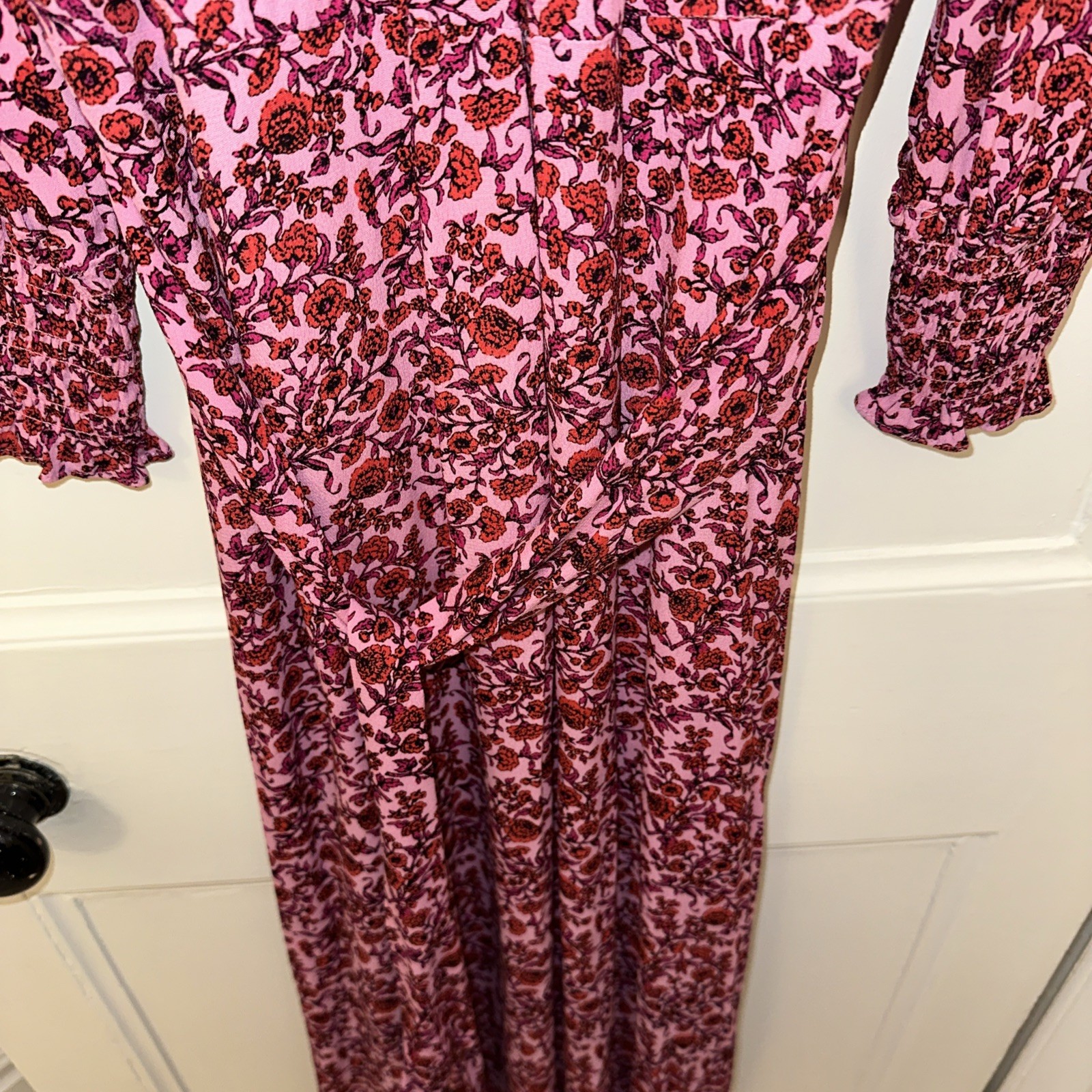WHISTLES * SIZE 10 PINK HEATH FLORAL PRINT LADIES MIDI DRESS RRP £149