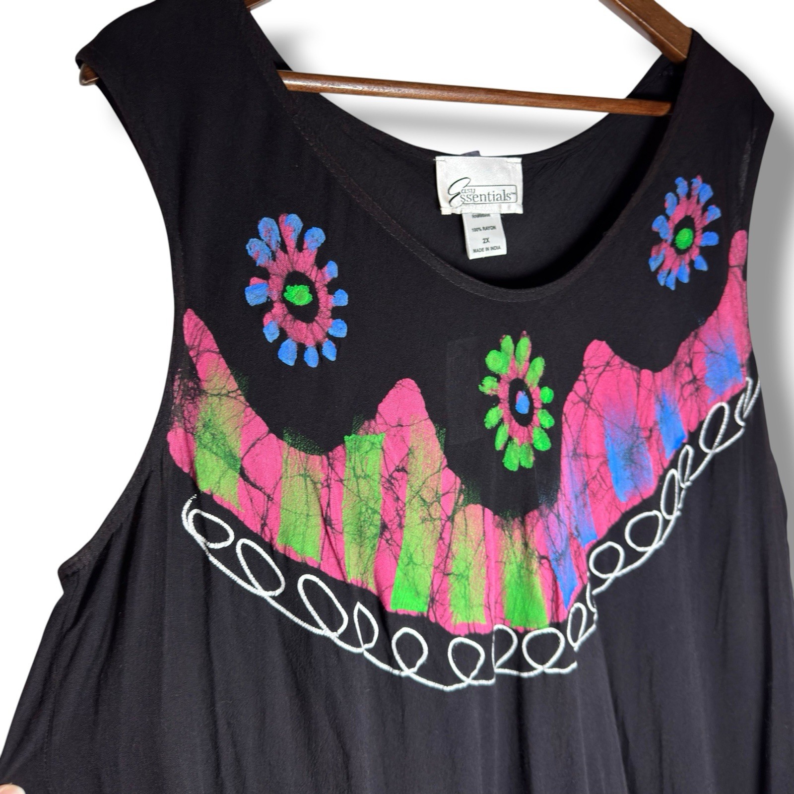 Umbrella Dress Painted Butterflies Size 2X Cover Up Artsy Beach Flowy Arttowear