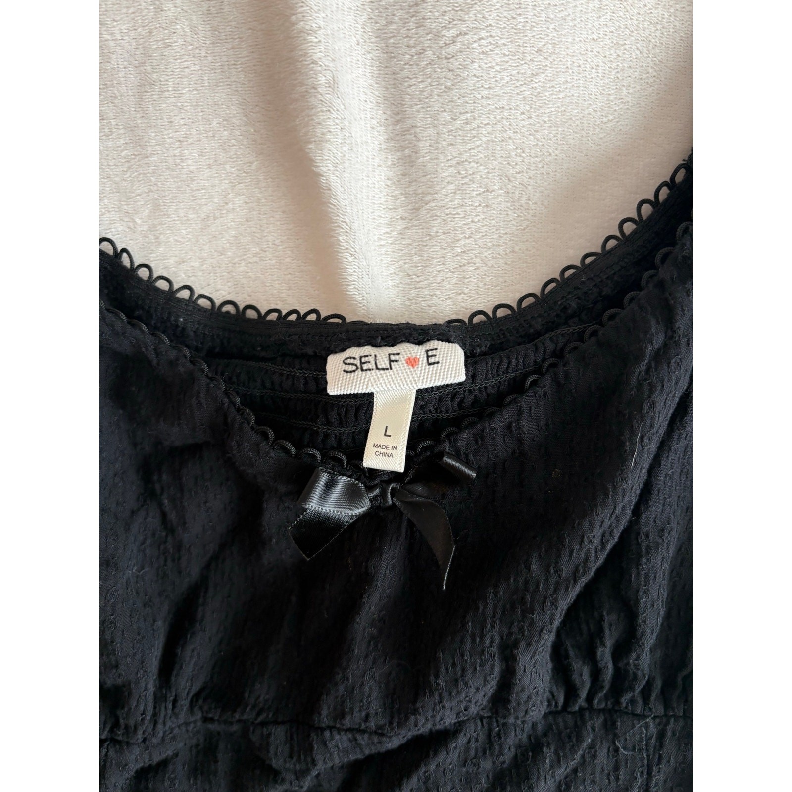 Black Babydoll Square Neck Micro Dress/Top