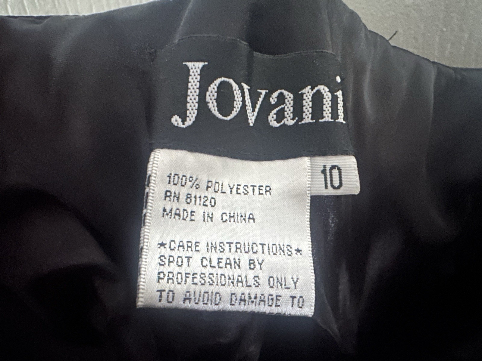 Jovani Formal Dress Size 10 Sleeveless Beaded Black side zip RN 81120 Beautiful