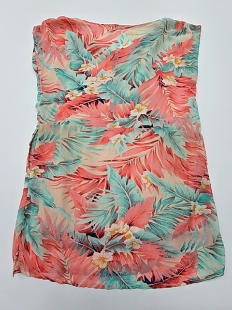 Mismash Women’s Strapless Coral Teal Floral M Dress