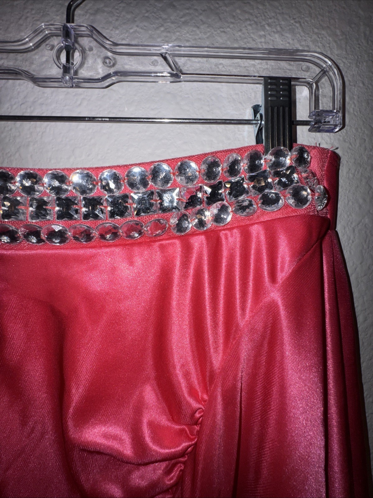 Ruby Roxs One Shoulder Pink Cocktail Dress Size Large Party Rhinestones Sexy