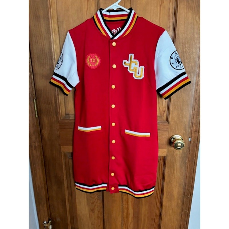 Jelly Jealous “University” Dress in Red Size Large – 95% Polyester 5% Spandex