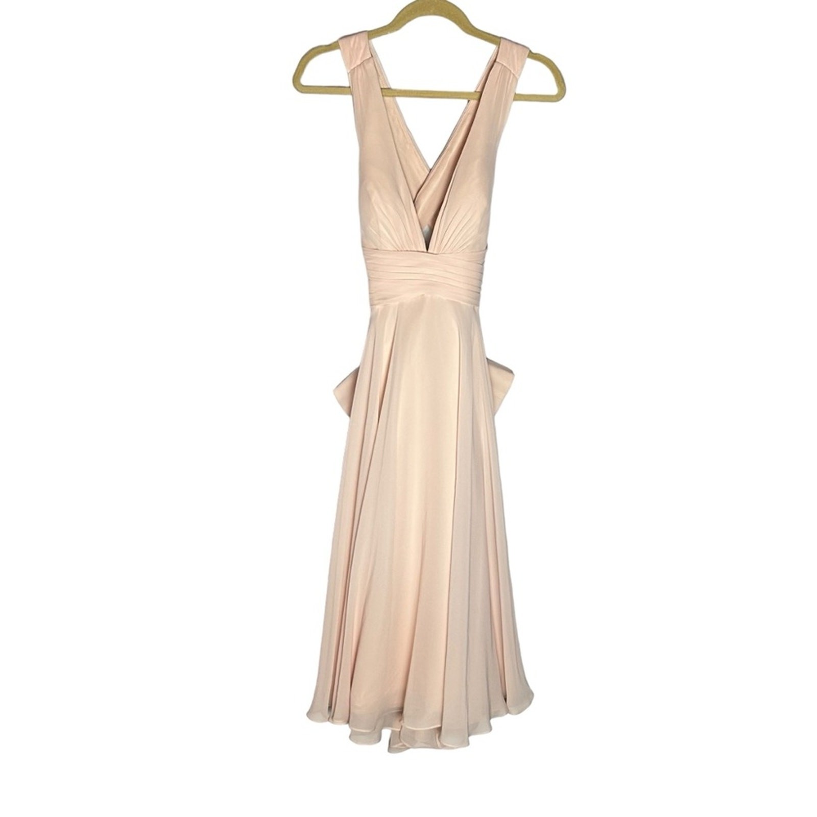 NWT JJ’s House Low Cut V Neck Open Crisscross Exposed Back w/ Bow Size 2