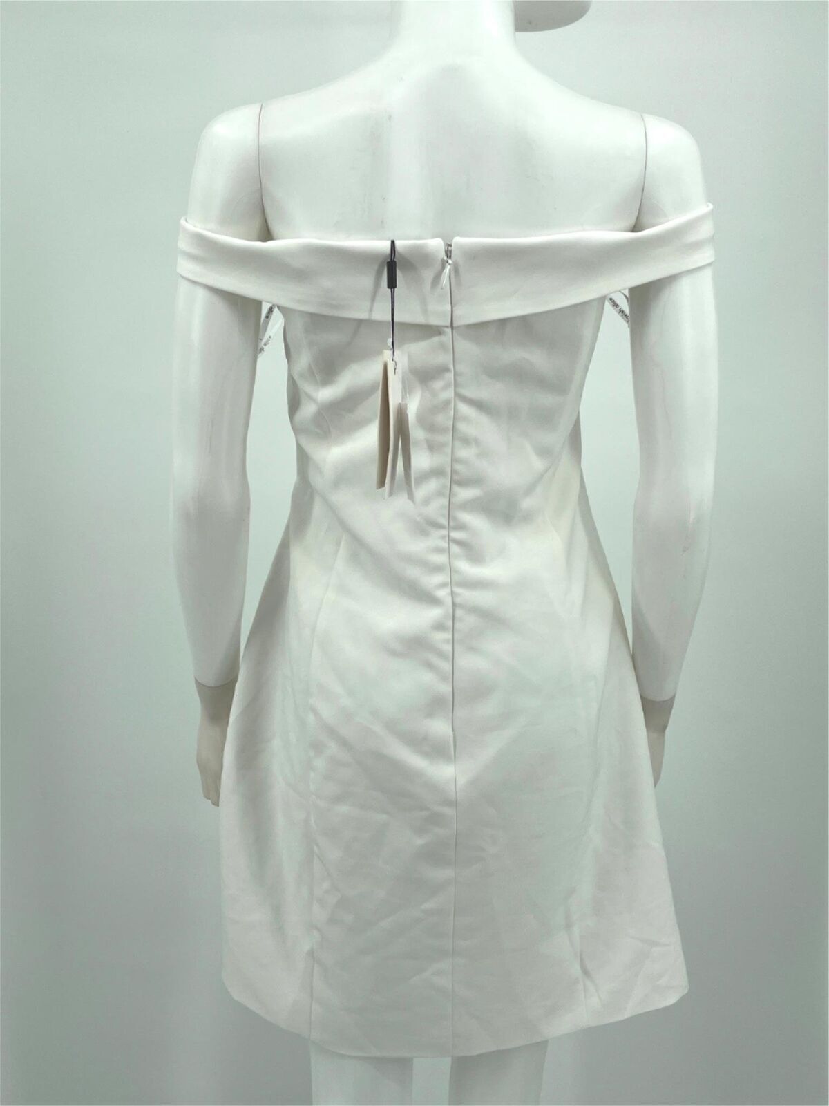 Lavish Alice Dress White Off the Shoulder Belted Cocktail Sz 12 NEW NWT N139