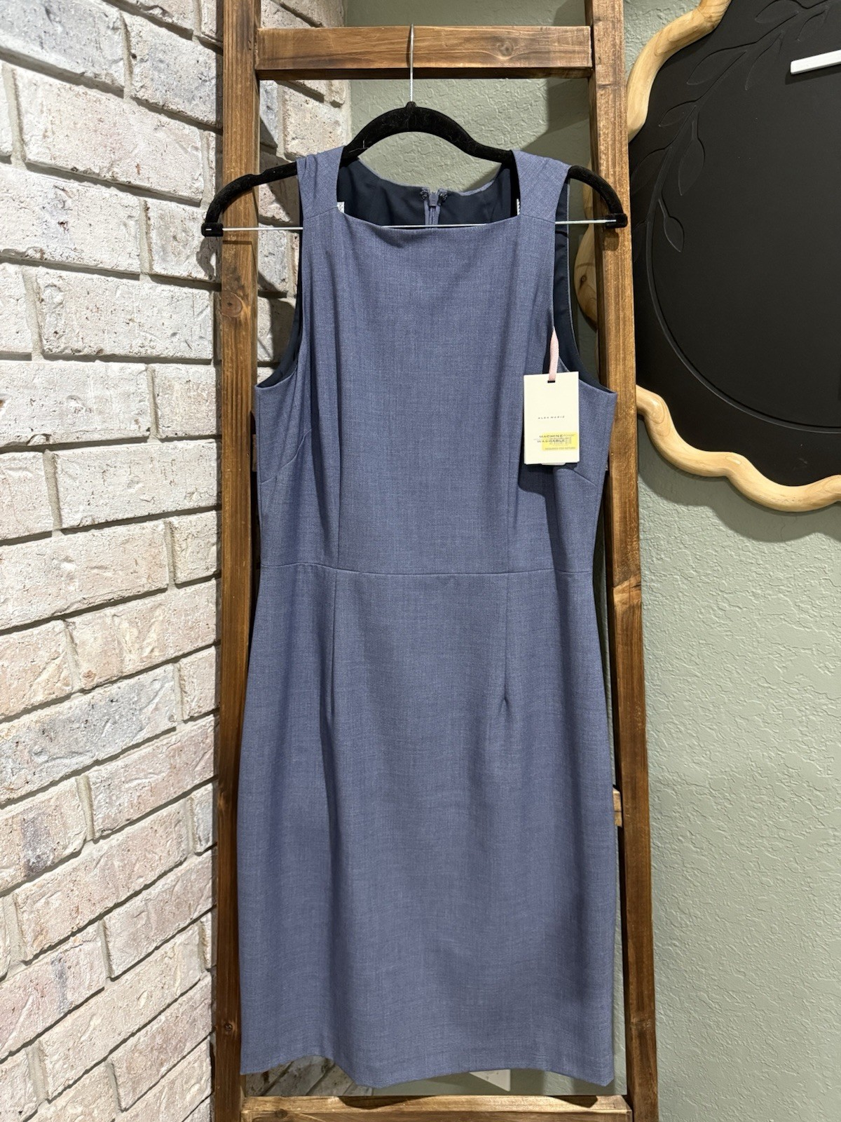 Alex Marie Women’s Dress Navy, Size 6, Sheath, Short Sleeve