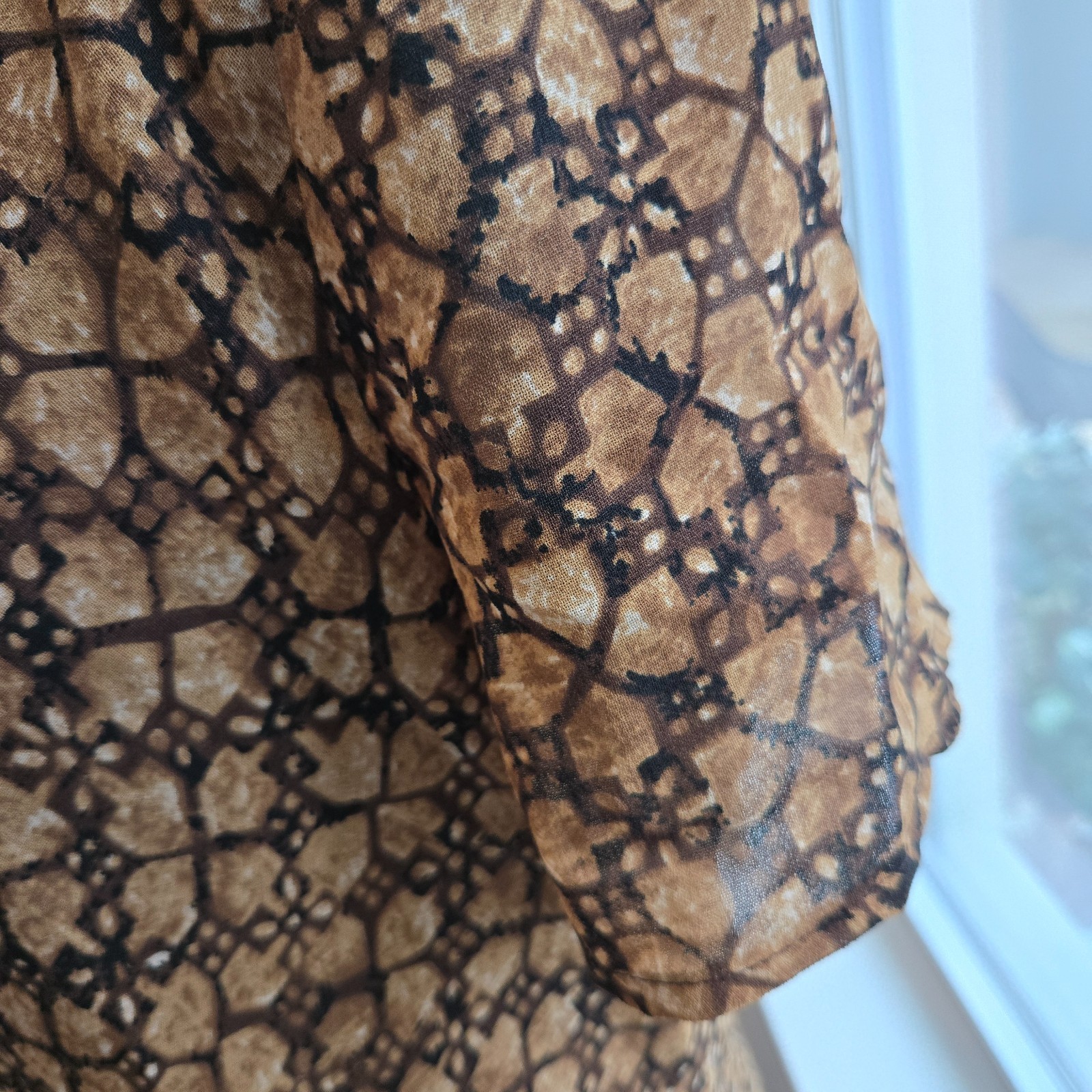 Saint Tropez Womens Maxi Dress Brown and Black Size Medium