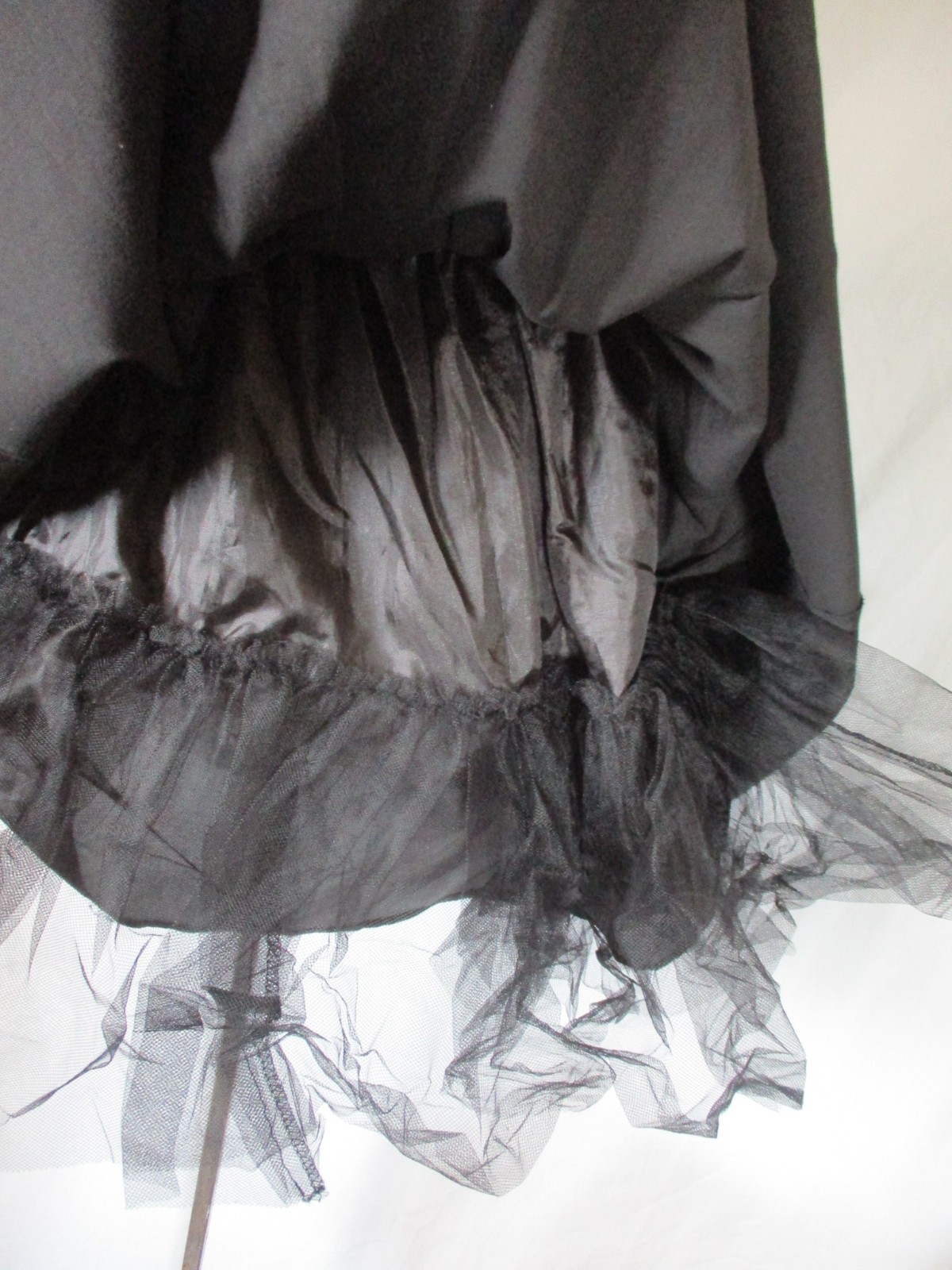FOREVER 21 Y2K vintage Black Tutu Party Dress Jr S Tulle petticoat satin & lace