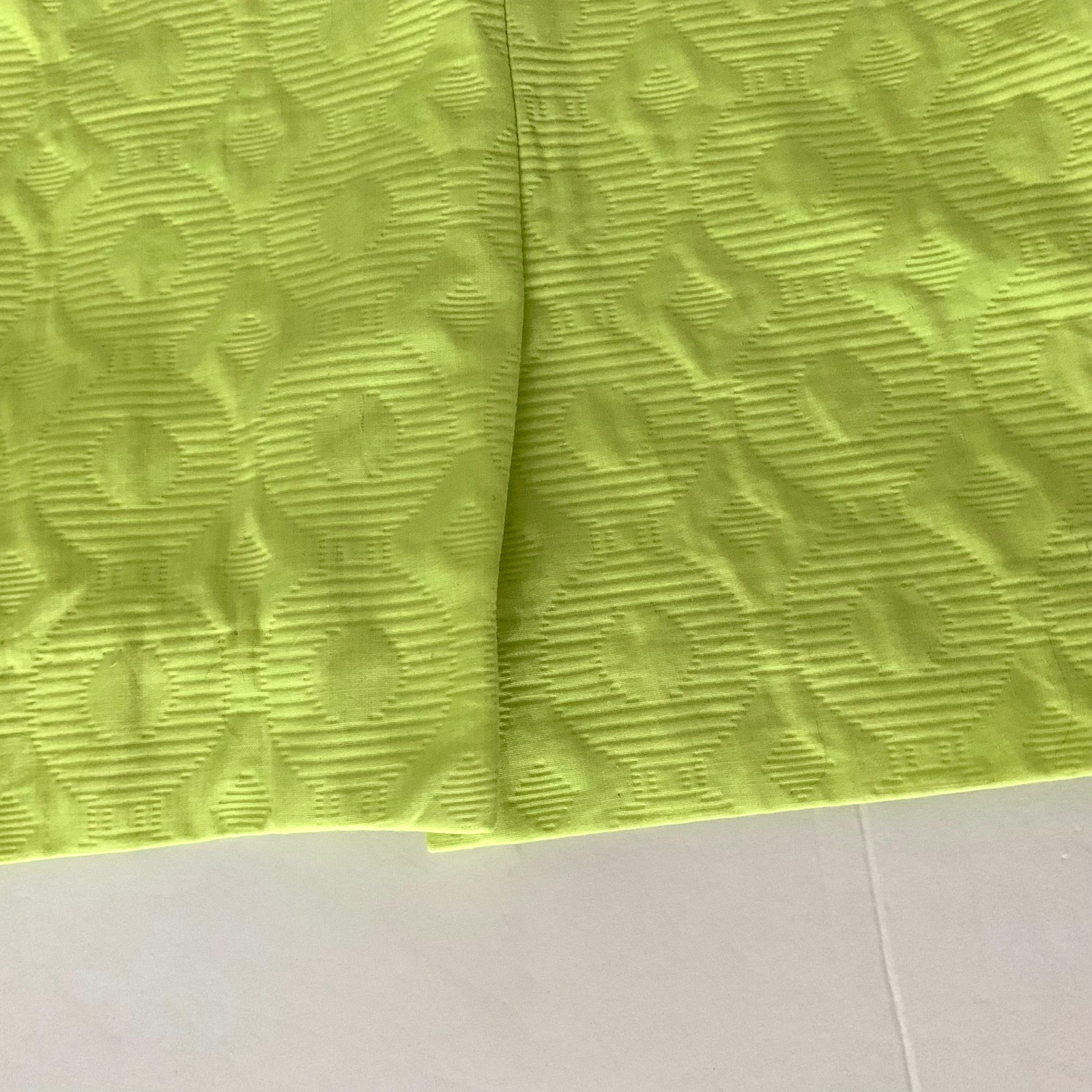 Banana Republic x Milly Cotton Jacquard Geometric Sheath Shift Dress 2 Lime