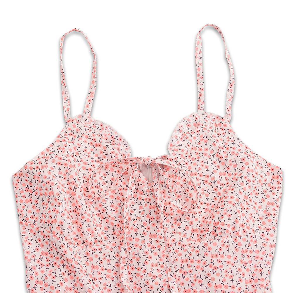 Sexy Womens Summer Boho Floral Printed Mini Dress Strappy Holiday Beach Sundress