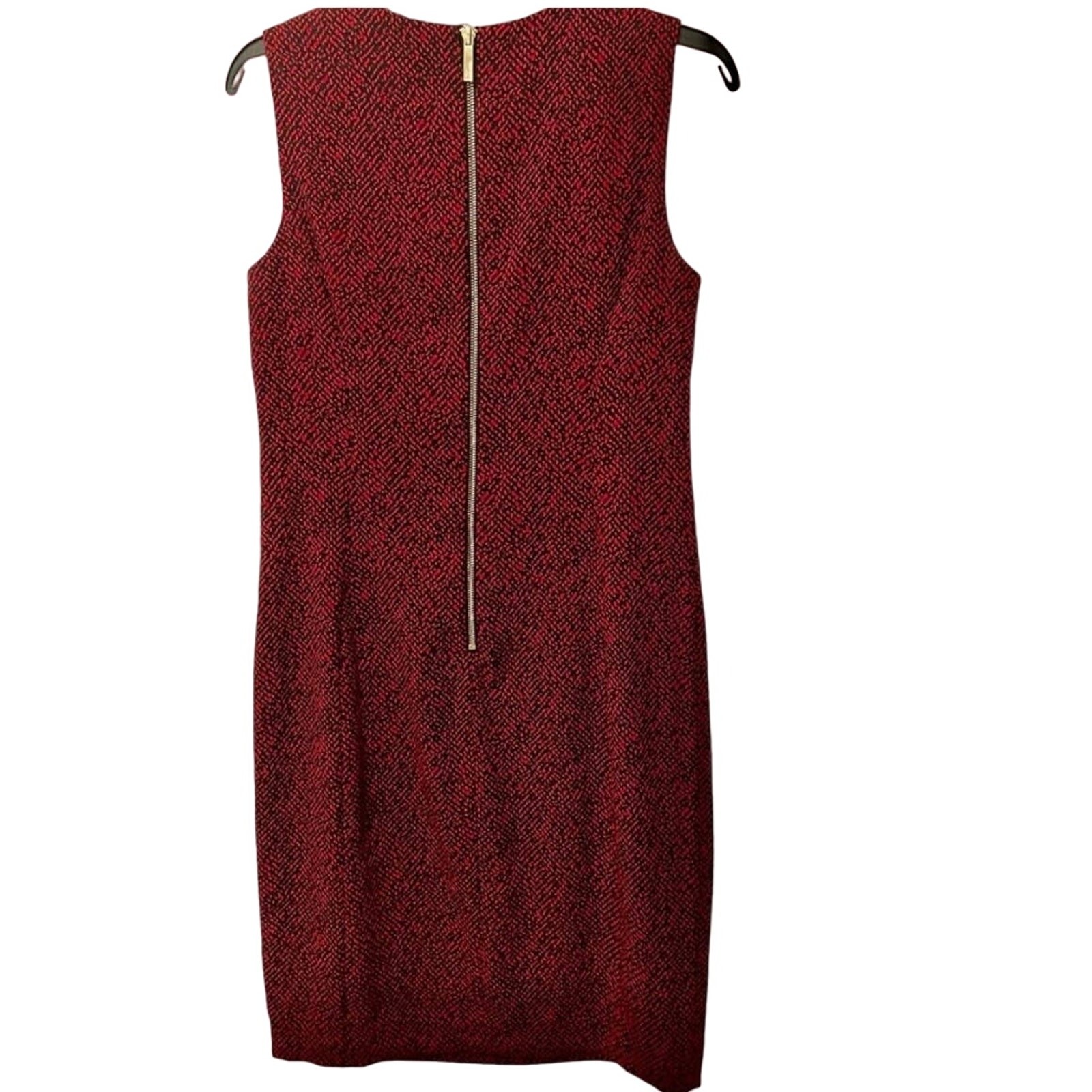 Calvin Klein Red and Black Shift Sheath Dress Size 8
